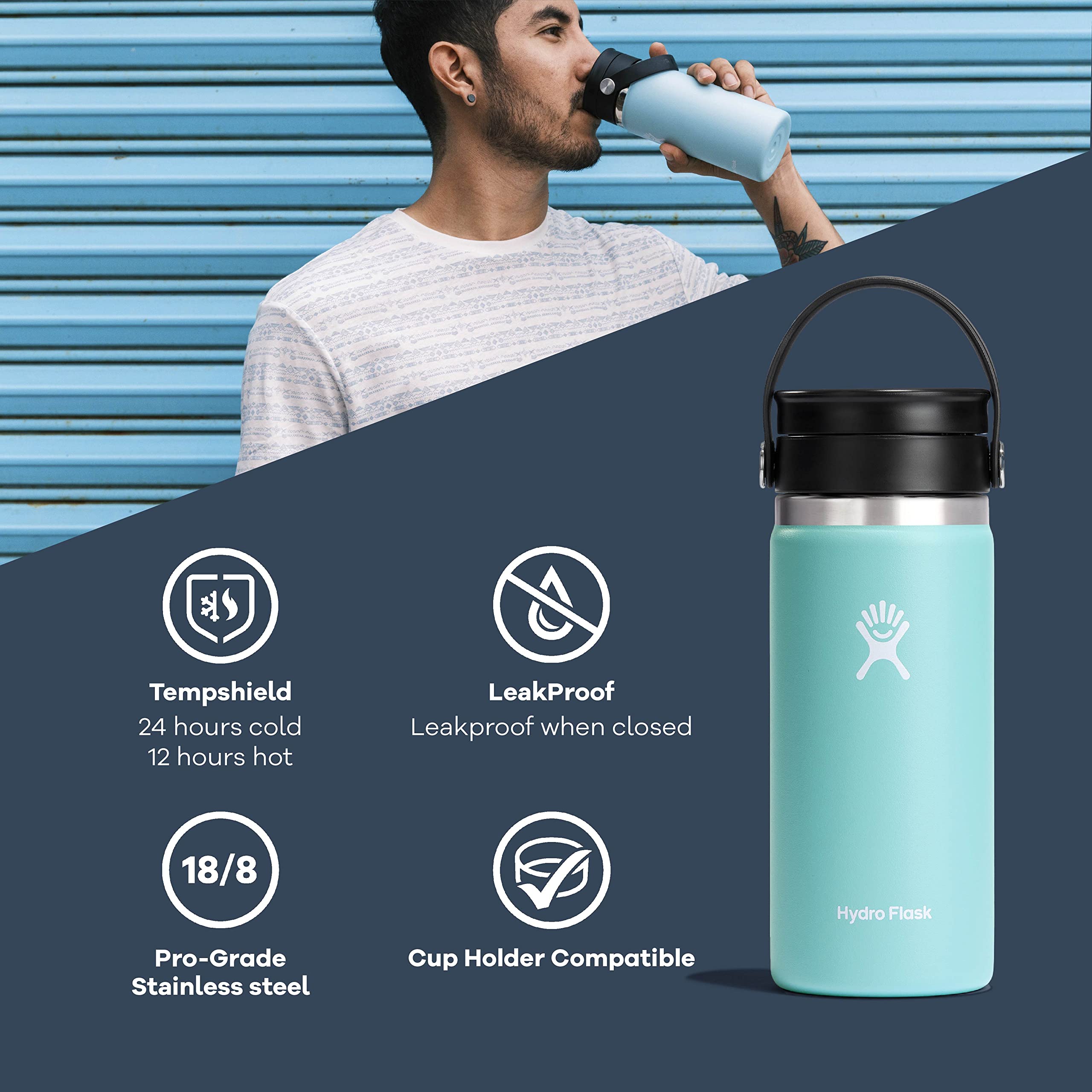 Hydro Flask 16 Oz Wide Flex Sip Lid Agave