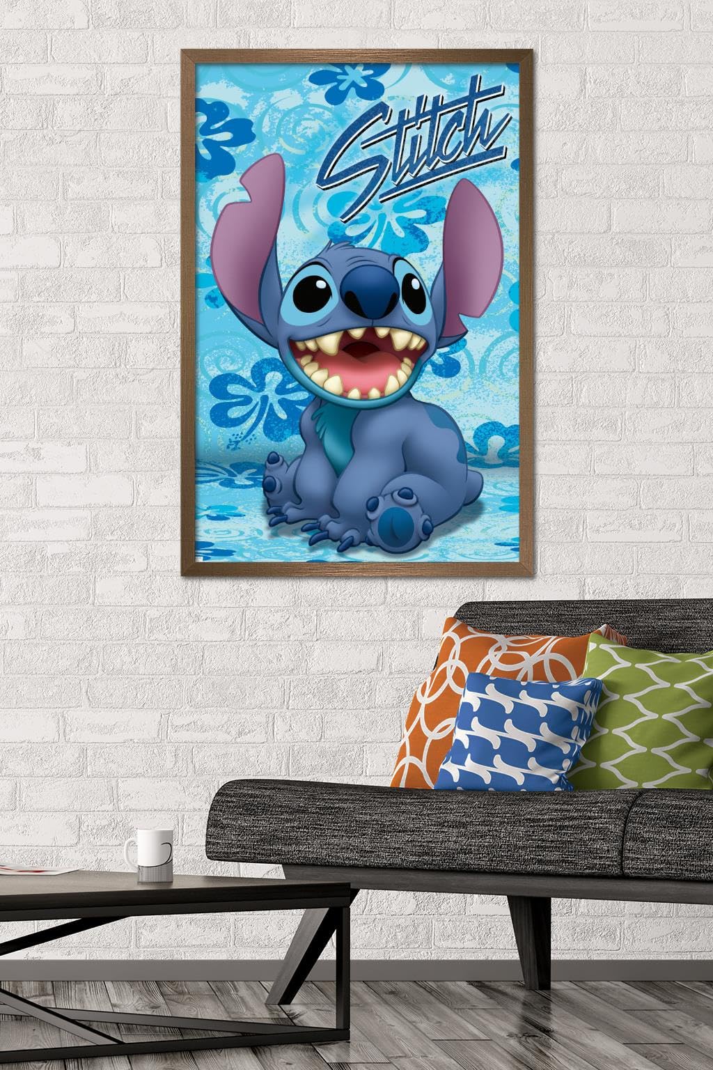 Trends International Disney Lilo And Stitch - Sitting Wall Poster, 22.37'' X 34.00'', Bronze Framed Version