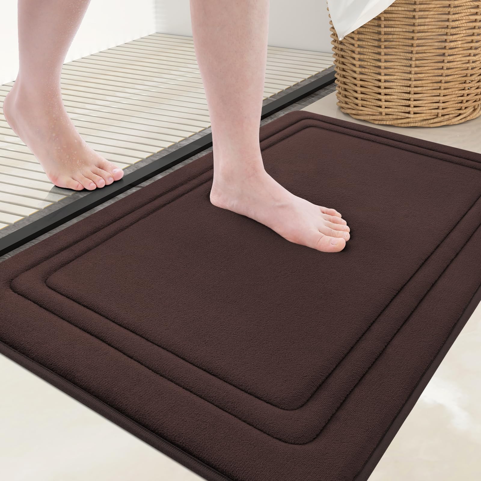 Grandaily Memory Foam Bath Mat Rug 36X24, Ultra Soft, Non-Slip And Absorbent Bathroom Rugs, Machine Wash Dry, Comfortable Bath R