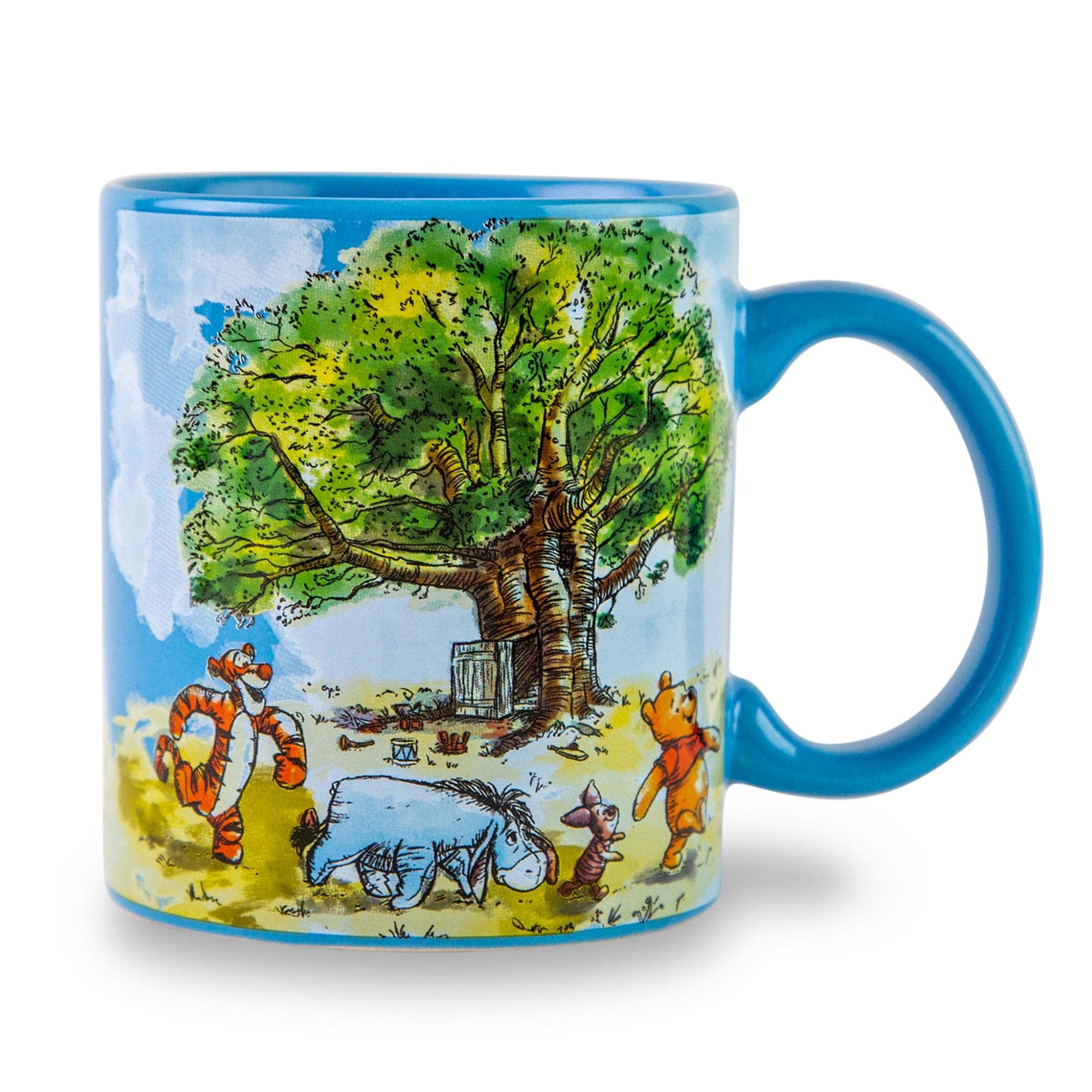 Disney Winnie The Pooh Group Walk Ceramic Coffee Mug  Holds 20 Ounces