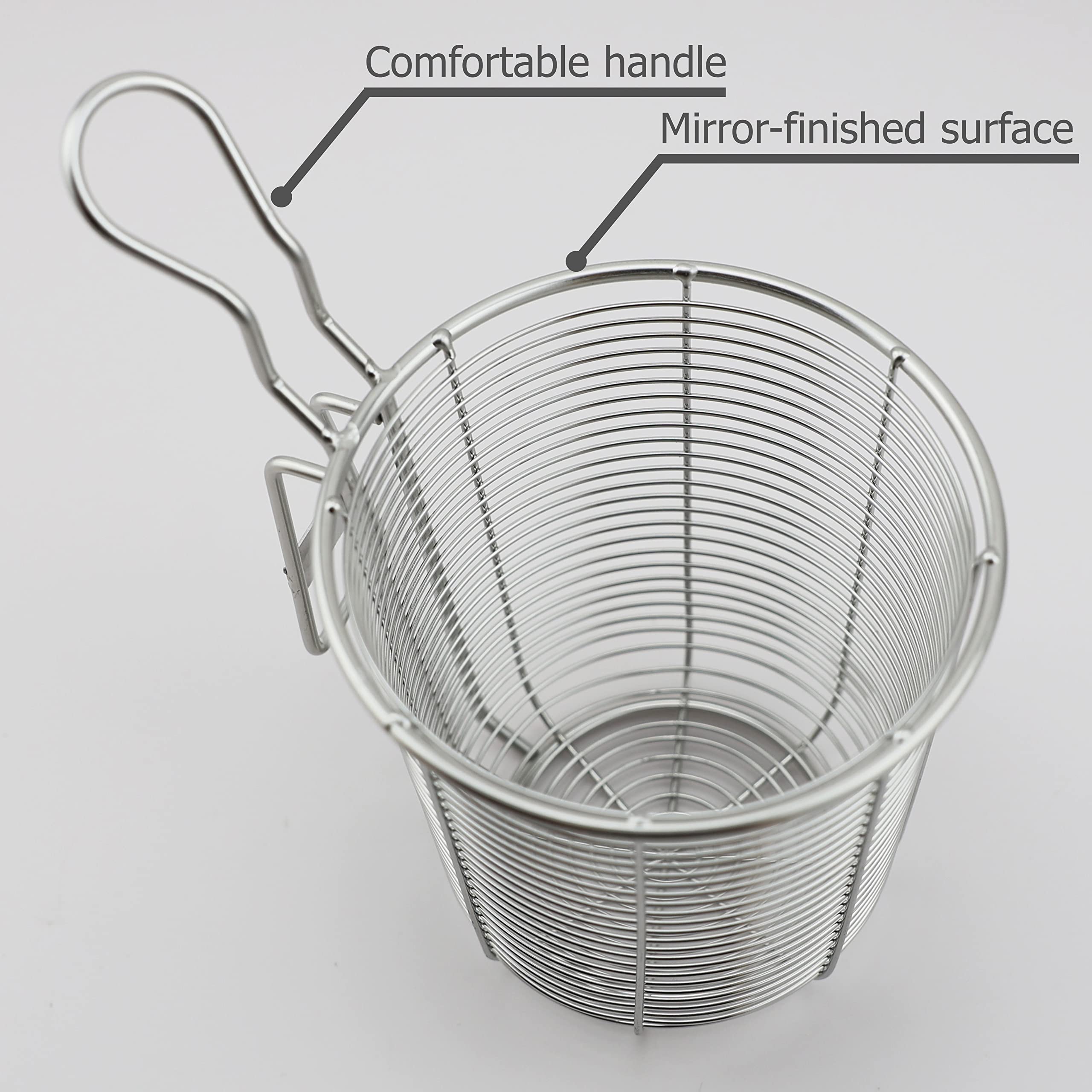 Eiks Spider Strainer Stainless Steel Wire Deep Basket For Hot Pot Cooking Spaghetti Pasta Noodles Dumpling - Rinsing, Straining,