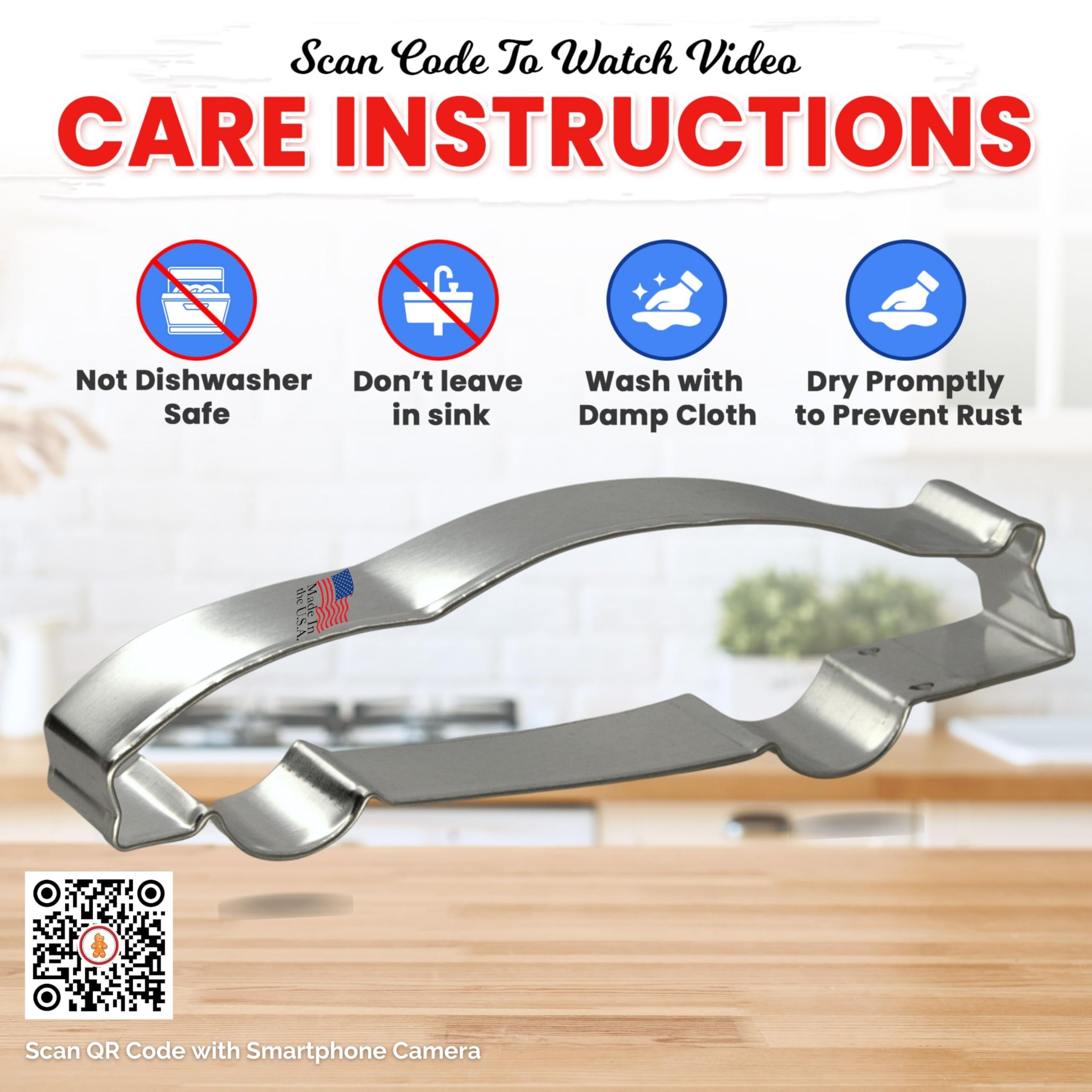 Race Car Cookie Cutter 5.25 Inch -Tin Plated Steel Cookie Cutters - Cookiecuttercom Brand