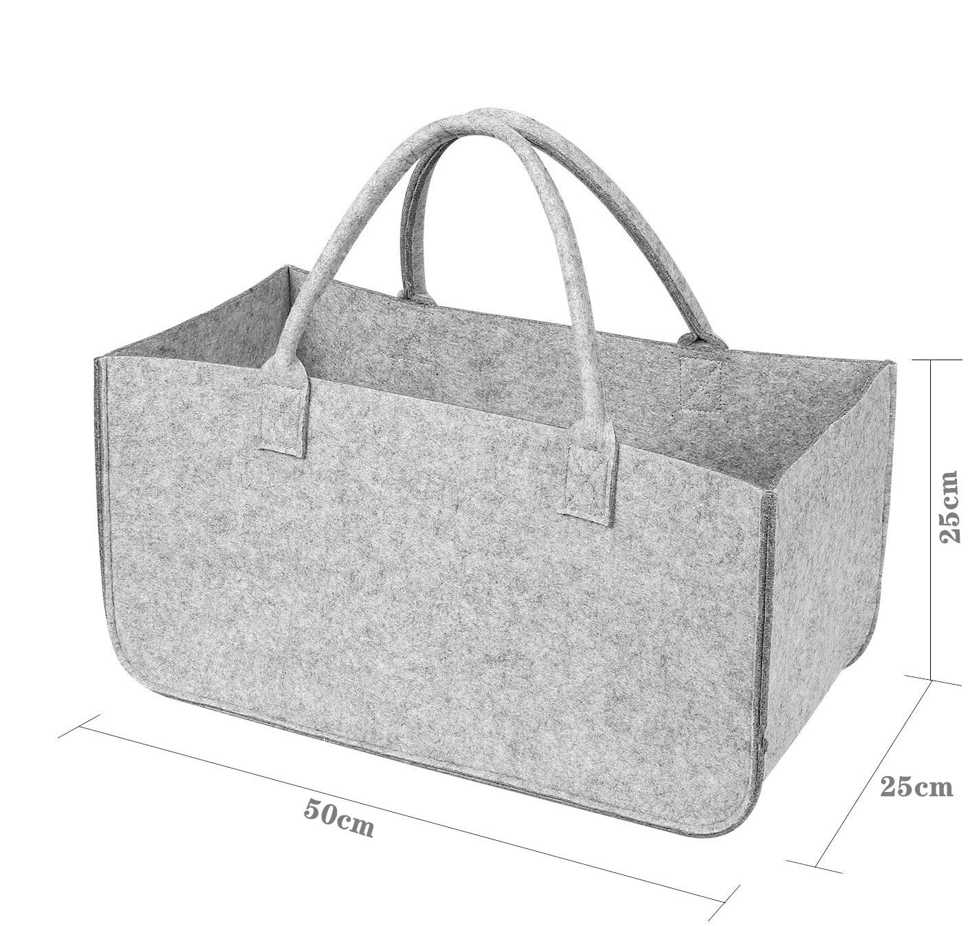 Guozi Storage Basket, [2 Pack] Collapsible Felt Storage Bins With Handles, Large Laundry Basket Storage Solution For Office Nurs