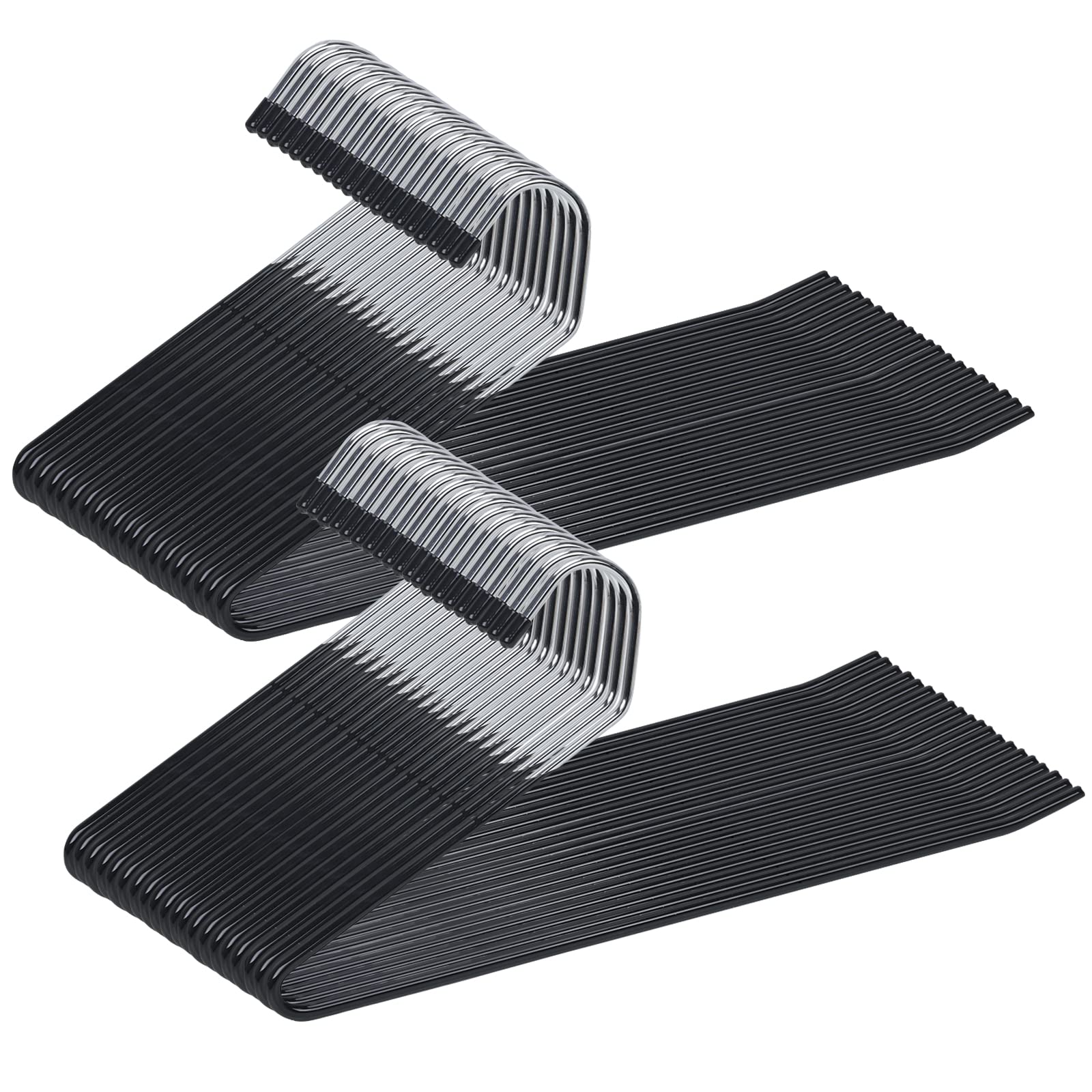 Fixwal 40 Pack Pants Hangers, Open Ended Metal Jeans Hangers Space Saving, Non Slip Hanger For Pants, Closet Storage Organizer F