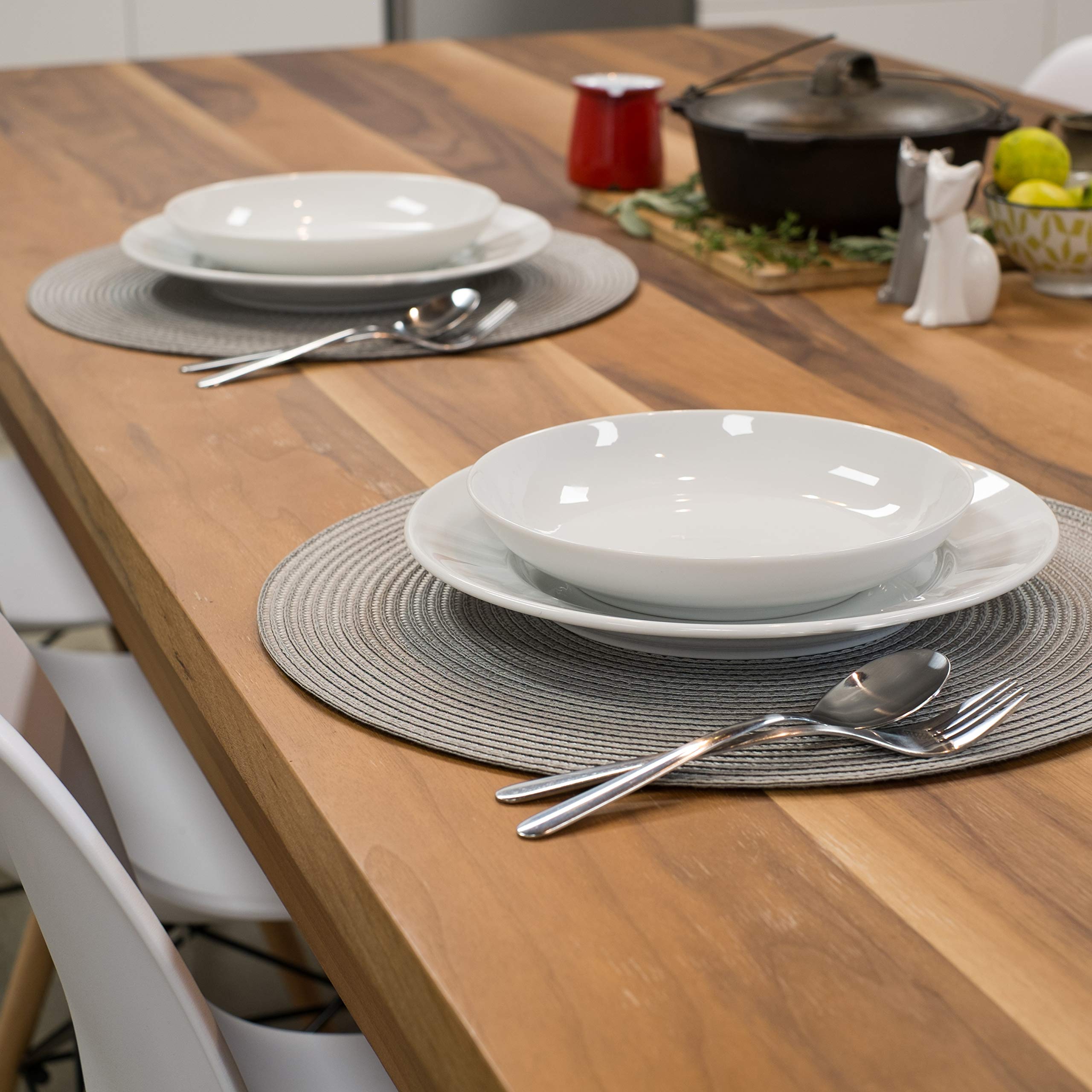 Now Designs Disko Round Placemats  Cobblestone  Set of 4