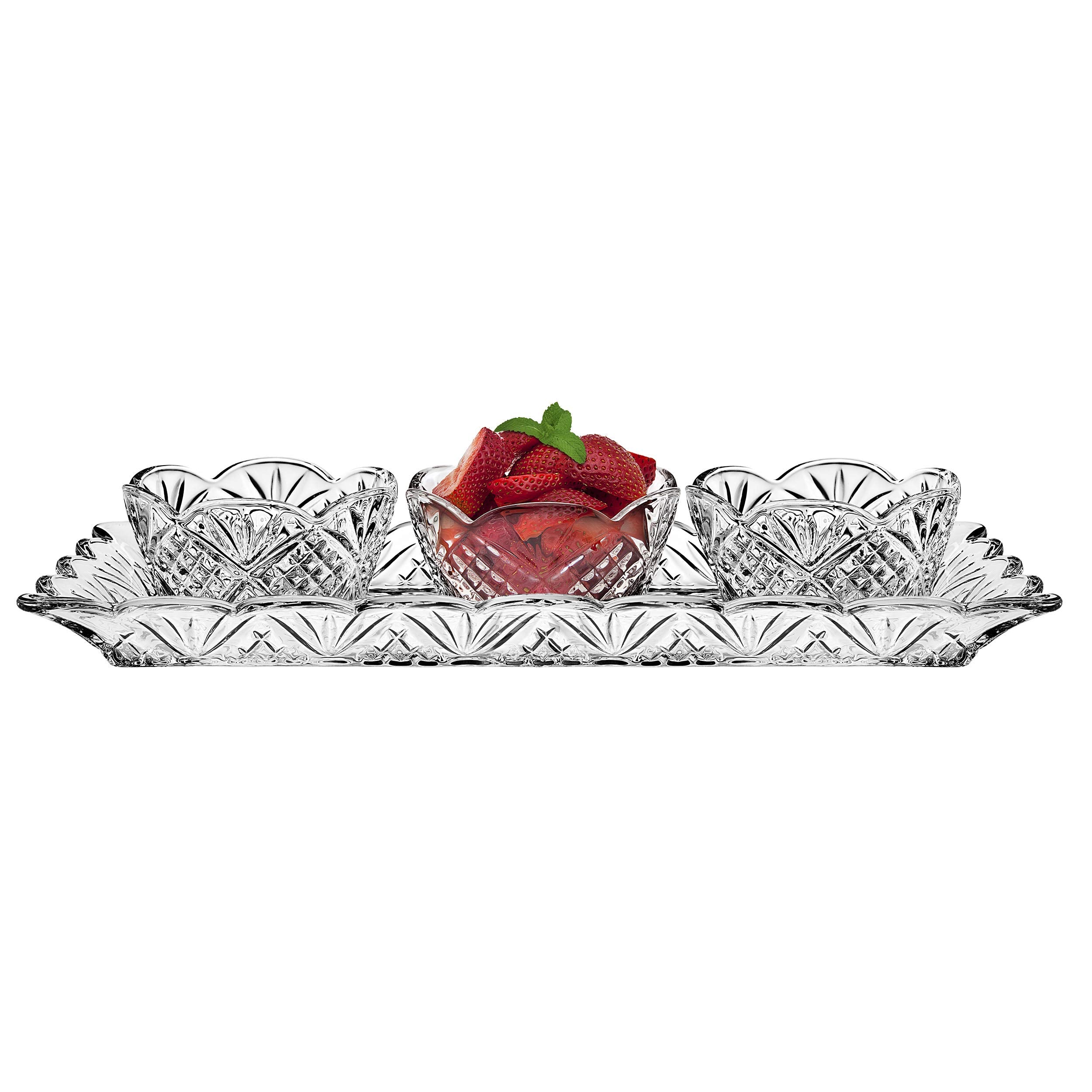 Godinger Dublin 4-Piece Relish Server Serving Tray Set