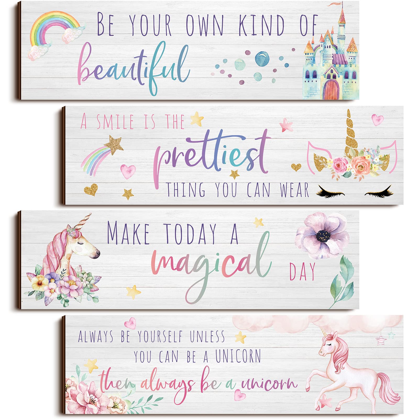 Unicorn Rainbow Girls Room Wall Decor Unicorn Rainbow Motivational Wall Art Inspirational Wall Art Room Decor Unicorn Bedroom De