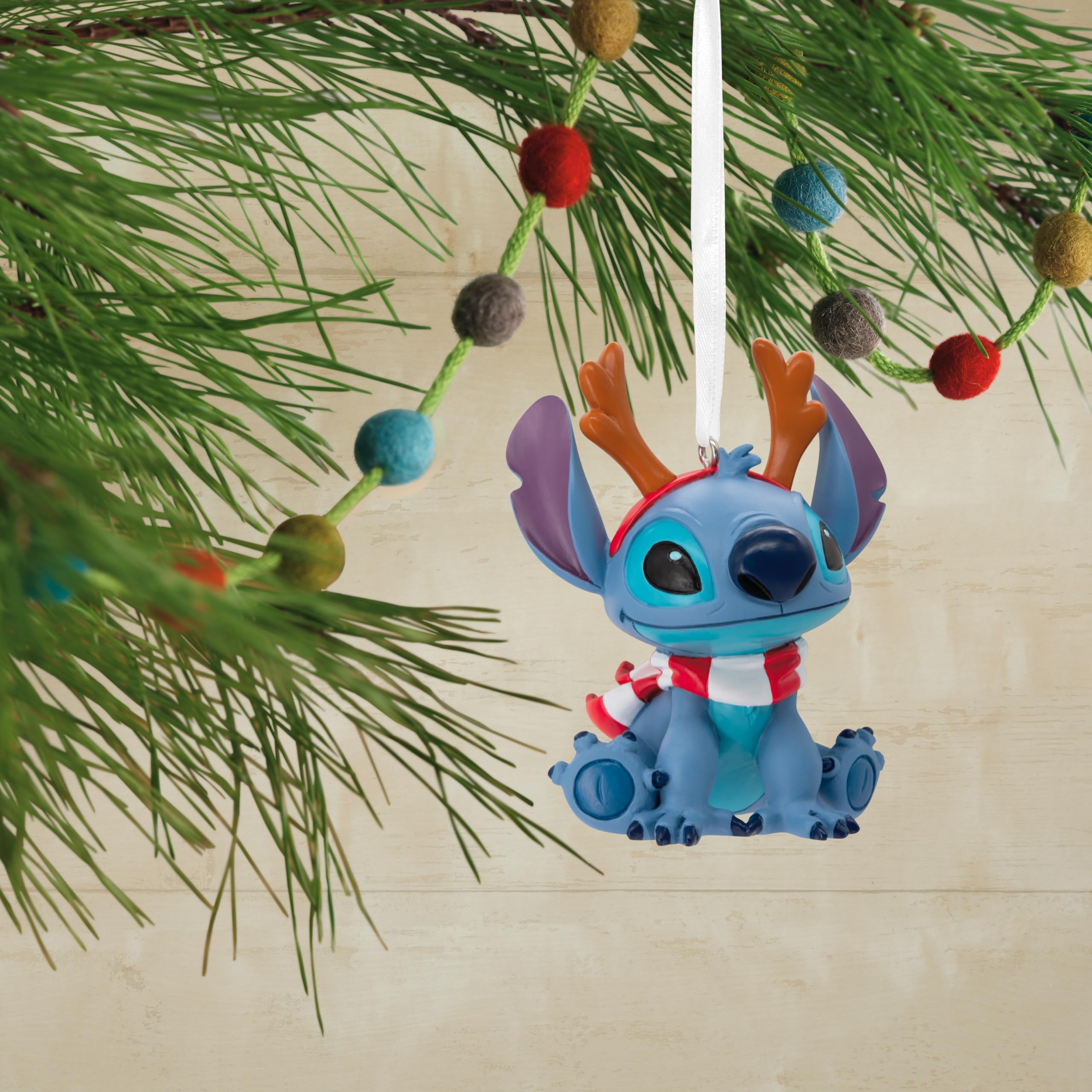 Hallmark Disney Lilo & Stitch Ornament - Reindeer Stitch - Resin - 2024 Variant - Model 3HCM3412