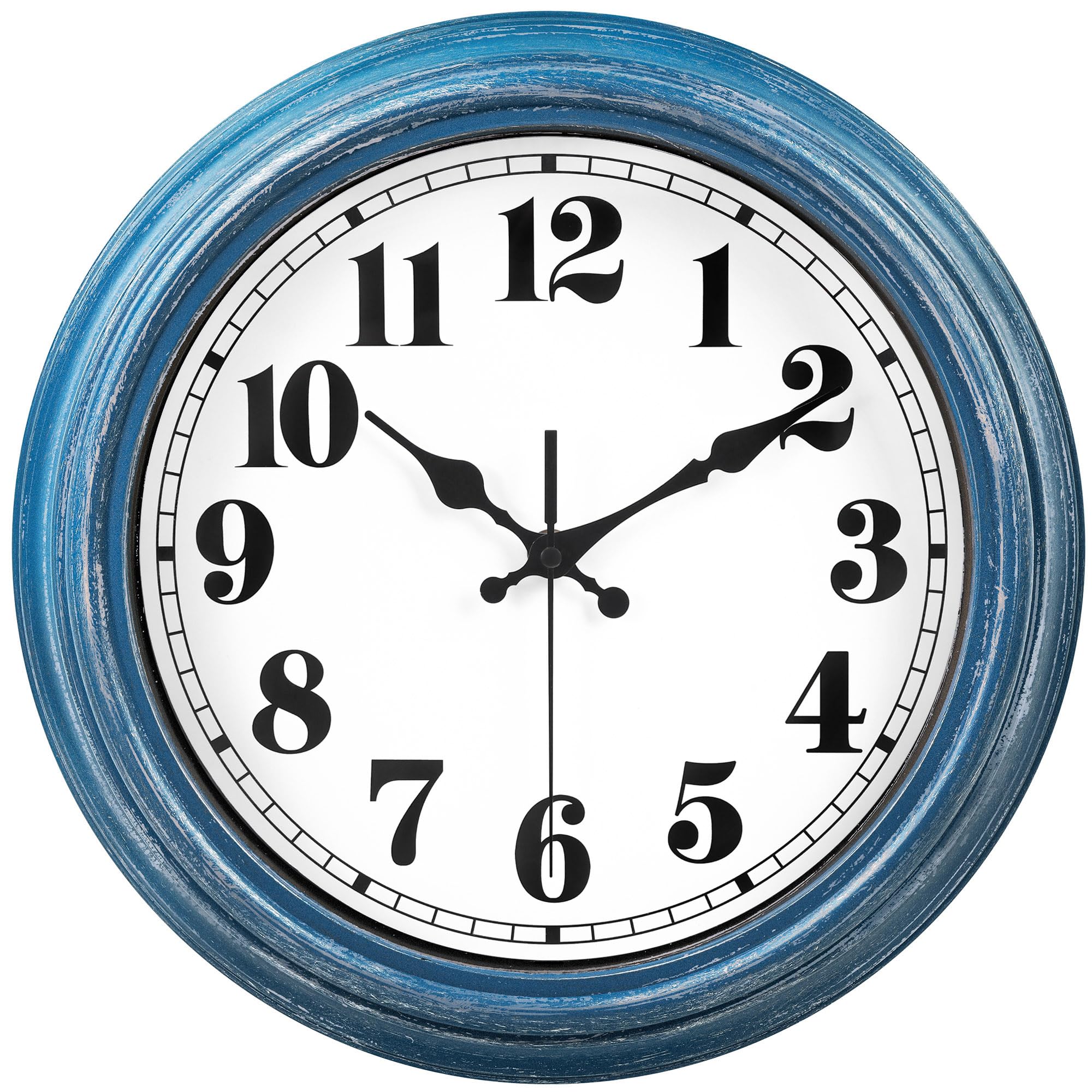 JENLYSTIME 12 Inch Retro Wall Clock Silent Non Ticking Battery Operated Movement Easy to Read Wall Clocks Decorate for Bedroom L