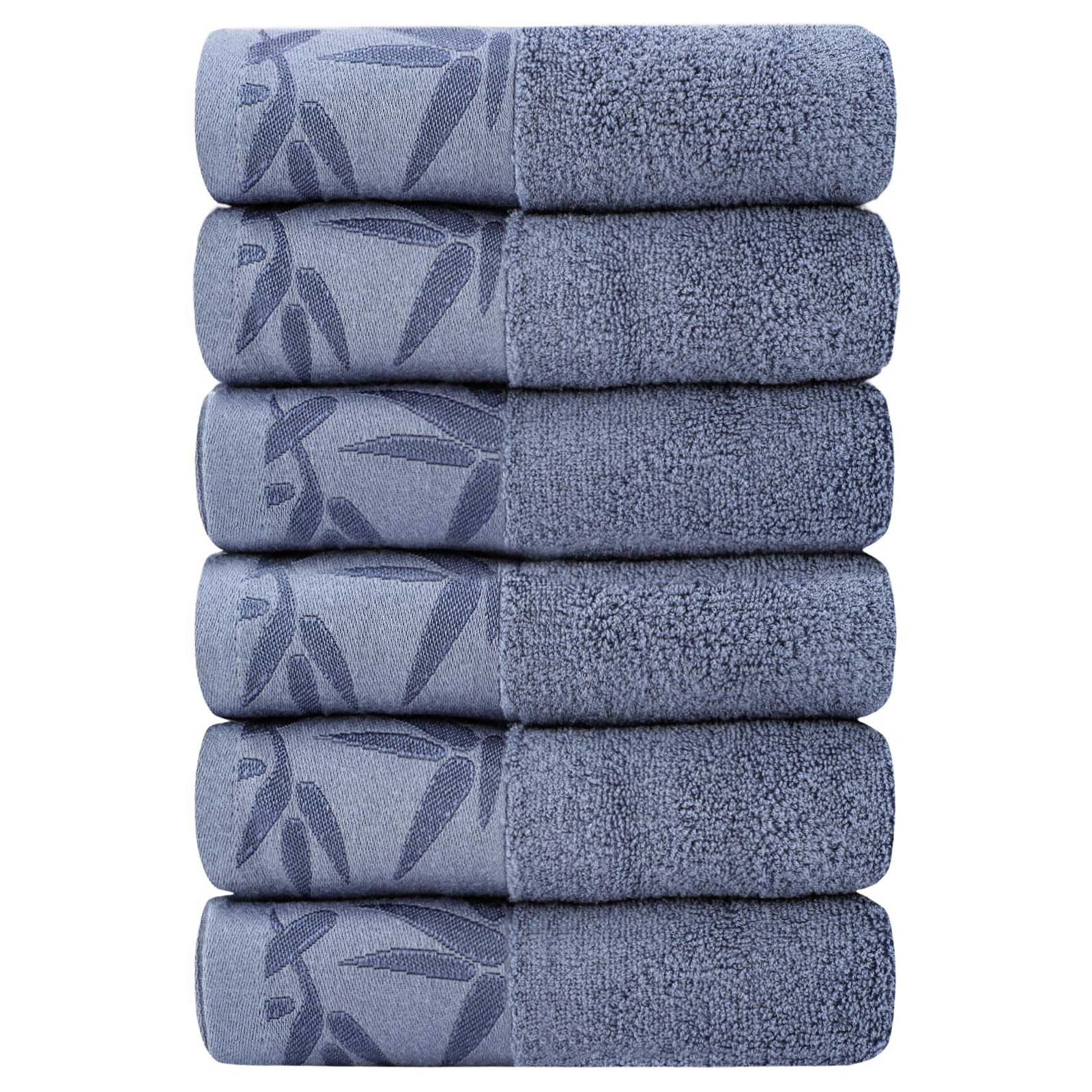 Hand Towels 6 Pack - Soft Viscose Made From Bamboo Hand Towel, Highly Absorbent & Quick Drying Decorative Hand Towels For Bathro