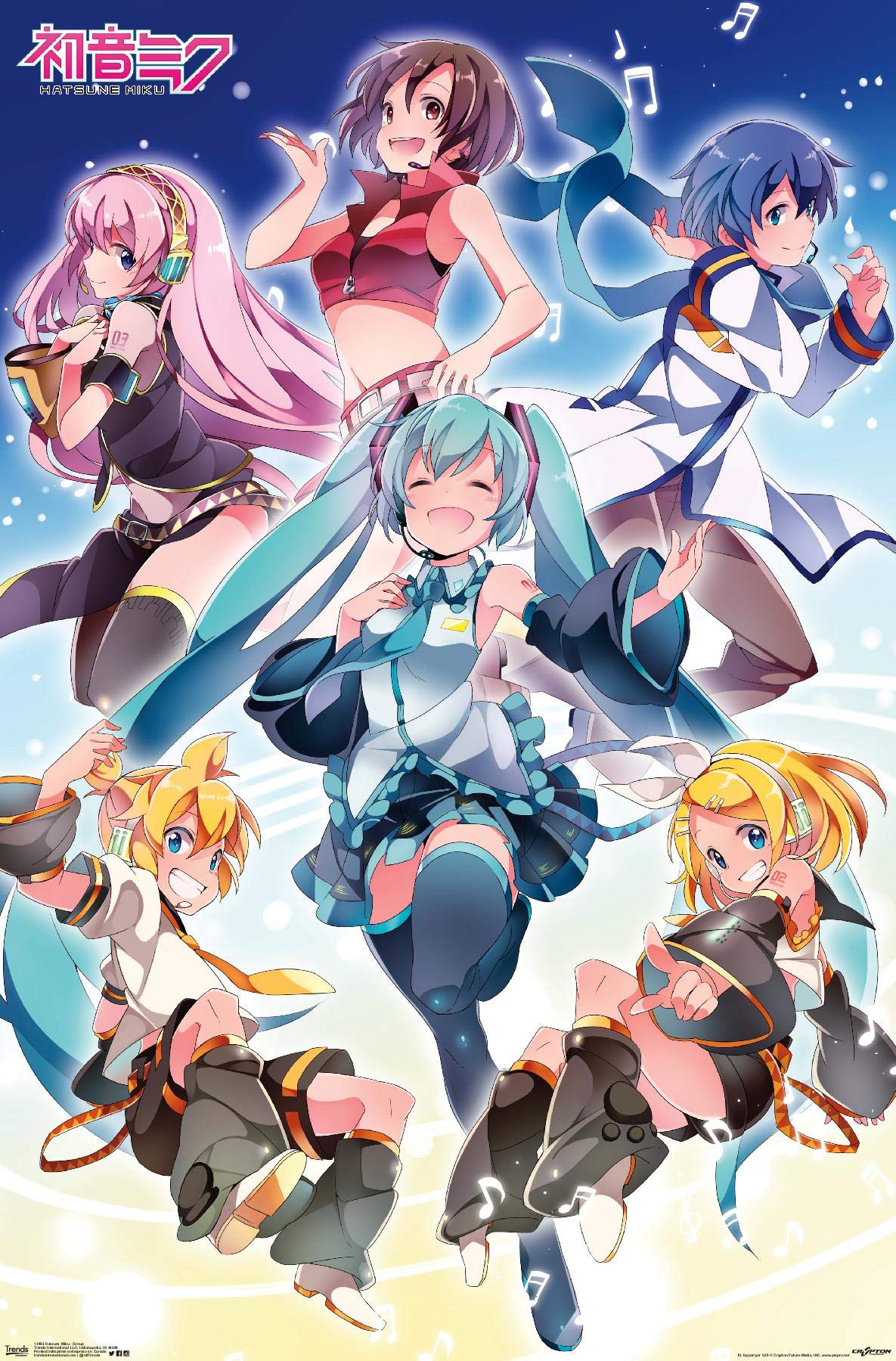 Trends International Hatsune Miku - Group Wall Poster, 14.725'' X 22.375'', Premium Unframed Version