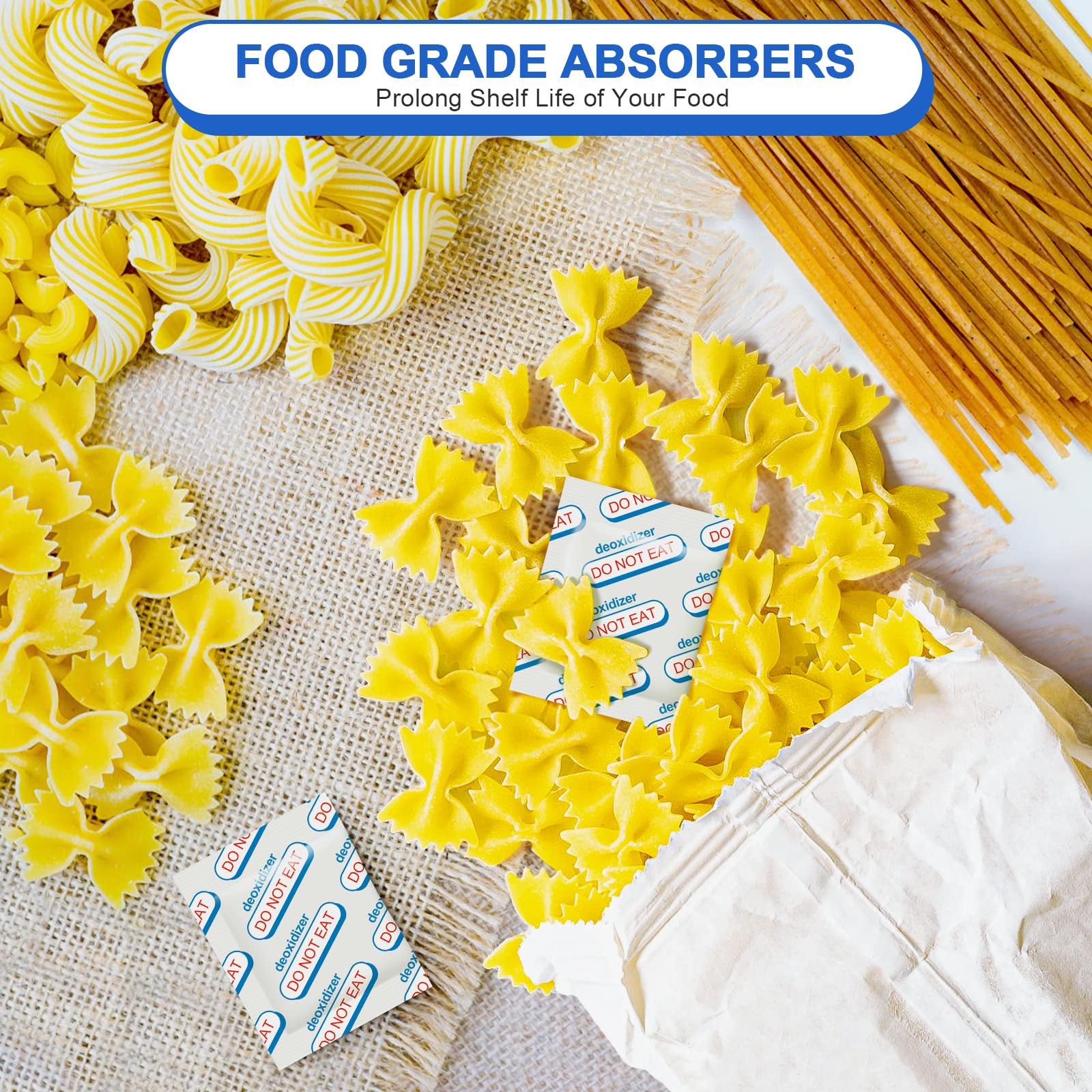 400cc Oxygen Absorbers for Food Storage - 100 Count (10x Packs of 10) - for Long Term Food Storage & Survival  Mylar Bags  Canning  Harvest Right Freeze Dryer  Dehydrated  and Preserved Foods