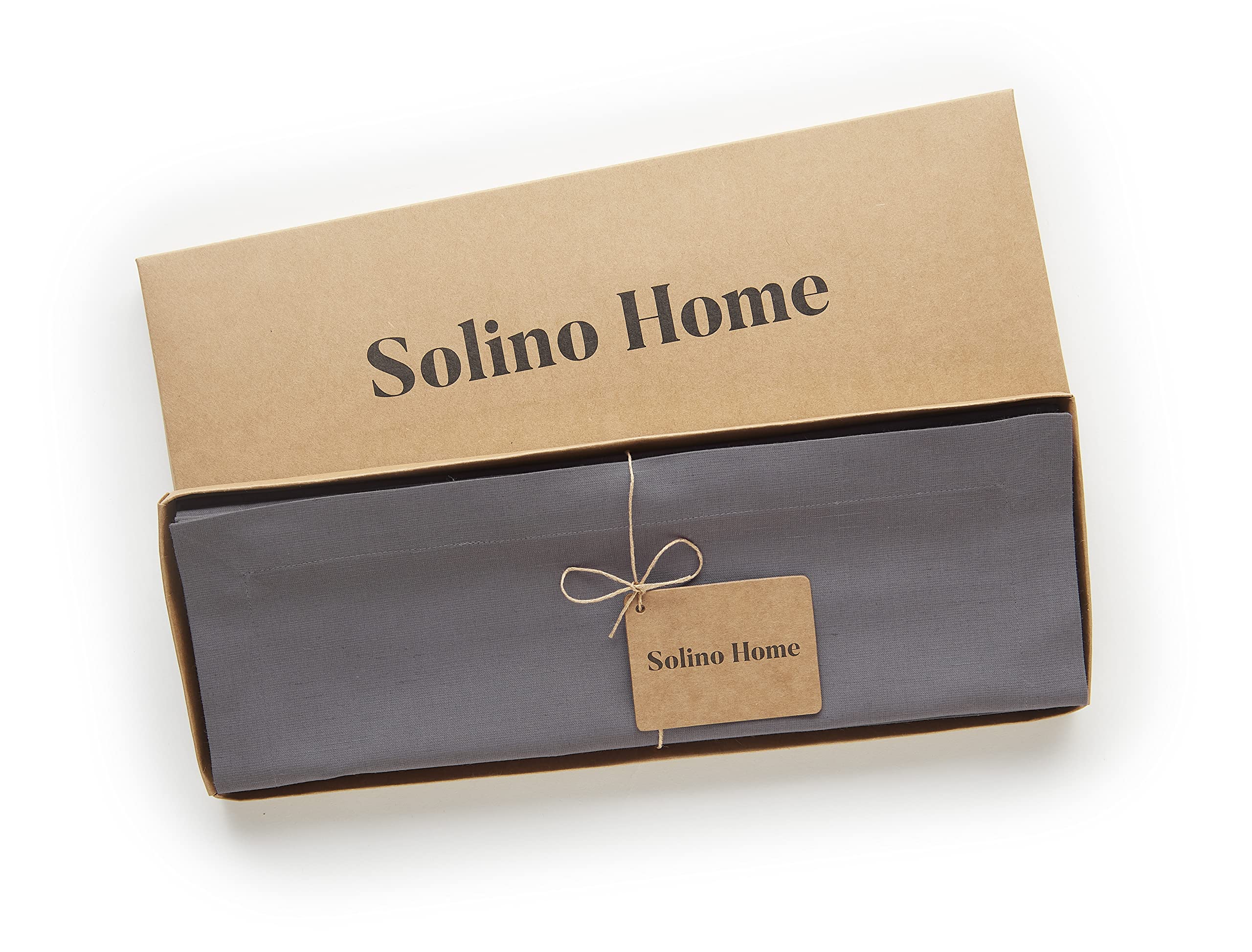 Solino Home Grey Placemats Set Of 4 - Cotton Linen Cloth Placemats 19 '' L X 14 '' W Inch - Machine Washable Fabric Placemats Fo