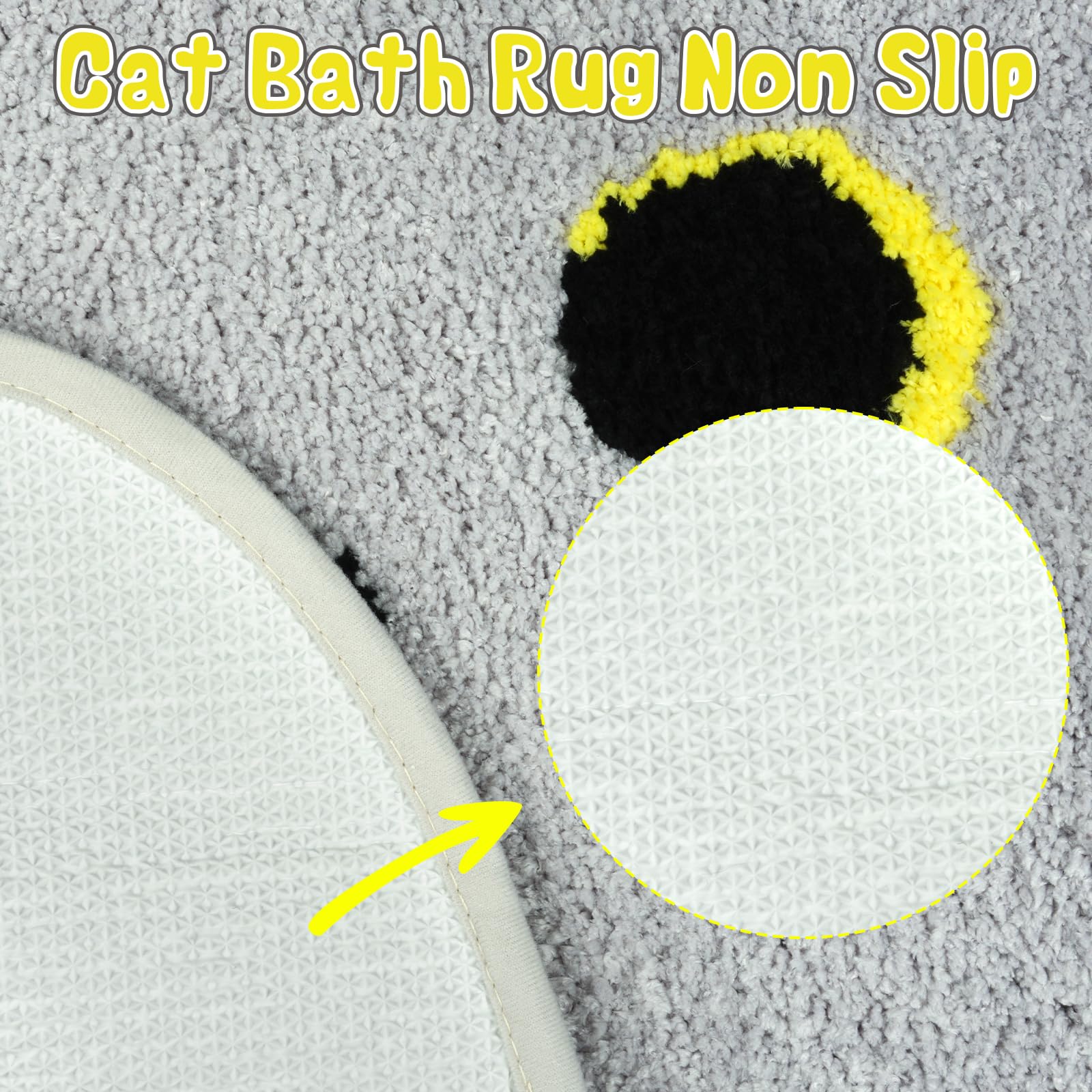 Nigoways Cat Bathroom Rug,Cute Bath Mat,Soft And Absorbent Bath Rugs,Non-Slip Bath Mats,Bathroom Mats For Bathroom,Living Room,B