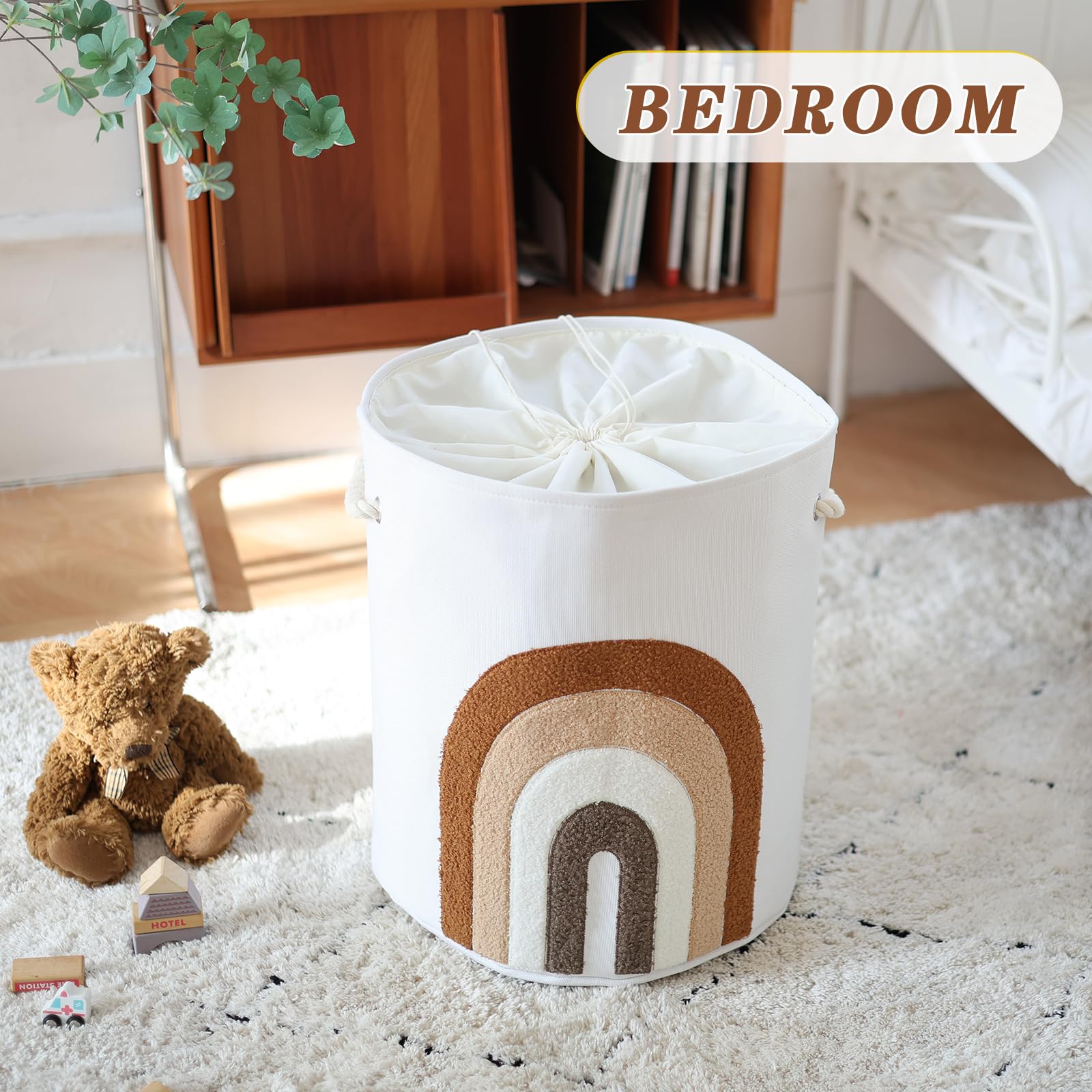 Inough Large Laundry Basket Tall Baskets Storage For Dirty Clothes, Toys Storage Bin Baby Hamper 58L Clothes Hampers Blanket Bas