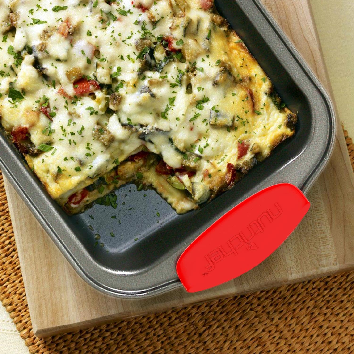 Nutrichef Non-Stick Kitchen Oven Baking Pans-Deluxe & Stylish Nonstick Gray Coating Inside Outside, Commercial Grade Restaurant