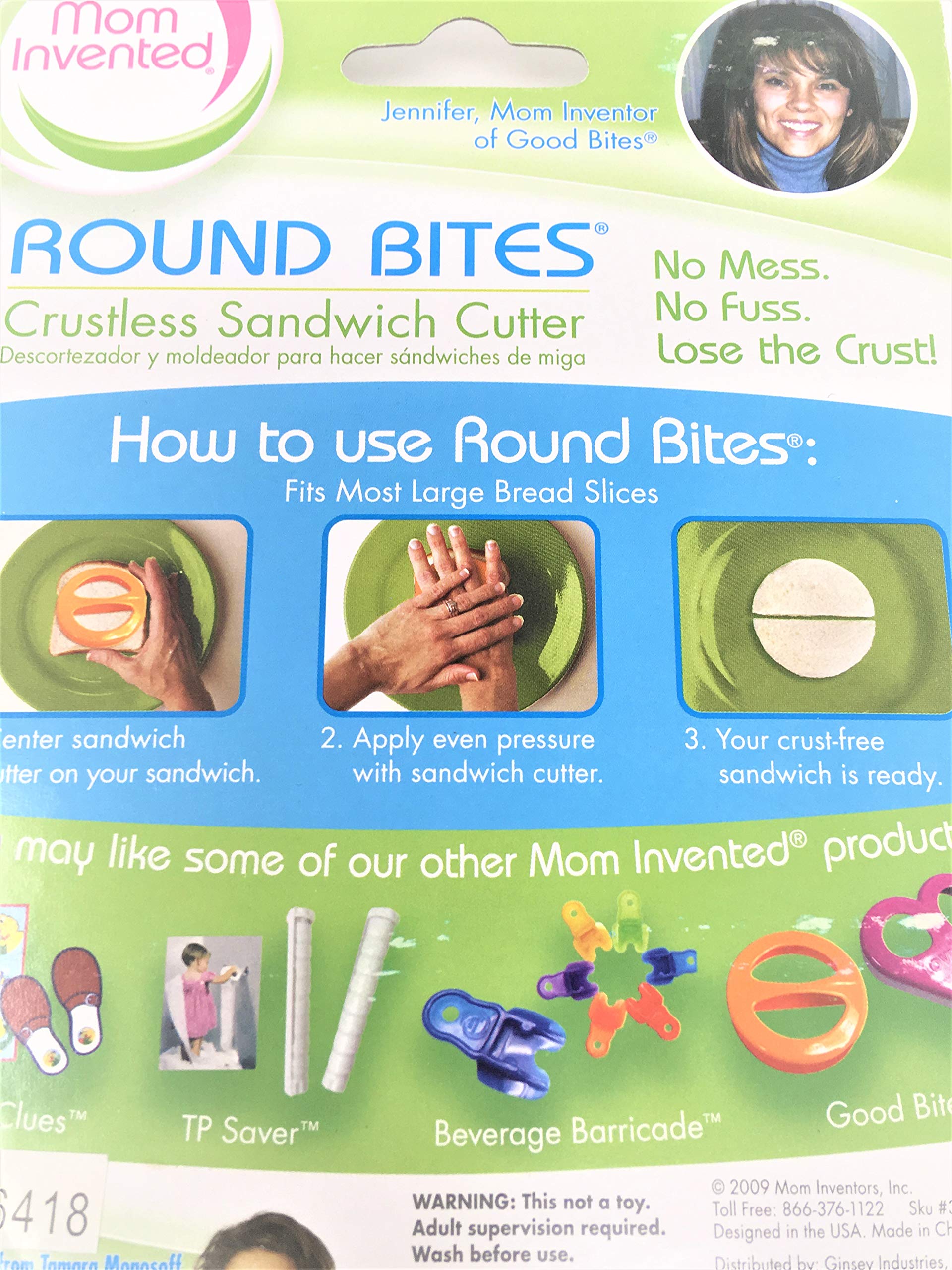 Sandwich Cutters Round Bites Translucent In Orange