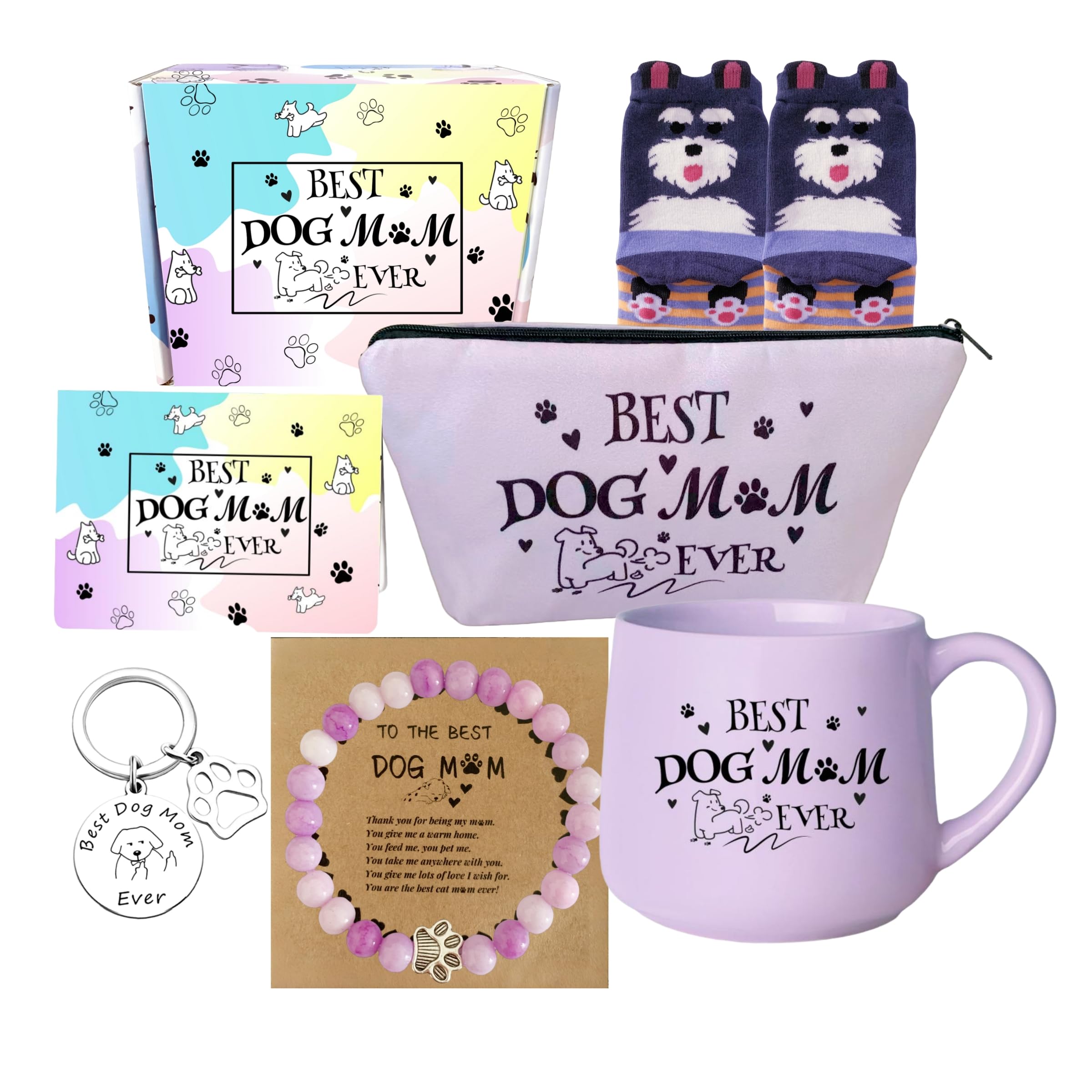 Dog Mom Gifts for Women, Dog Lovers Gifts for Women, Dog Themed Gift Basket, Dog Mom Mothers Day Birthday Gifts for Wife Grandma