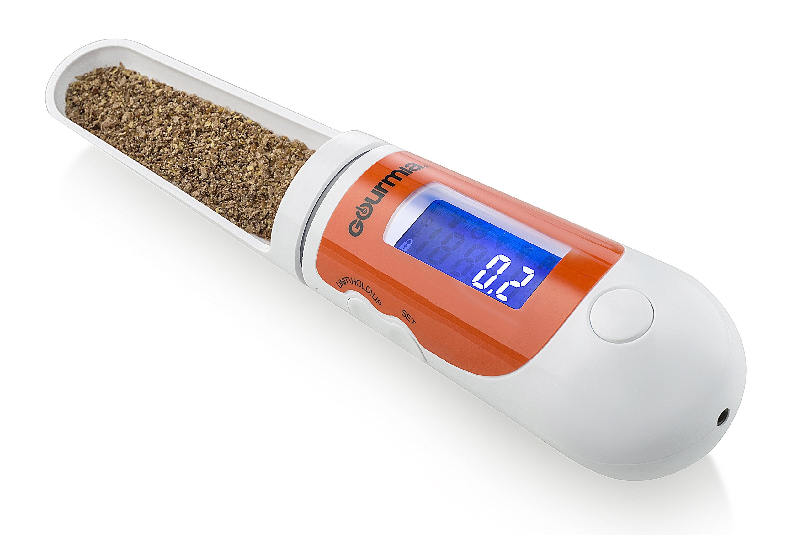Gourmia Gks9120 3-In-1 Spoon Scale With Cooking Thermometer Interchangeable Kitchen Tool With Mini Scale, Corded Temperature Pro