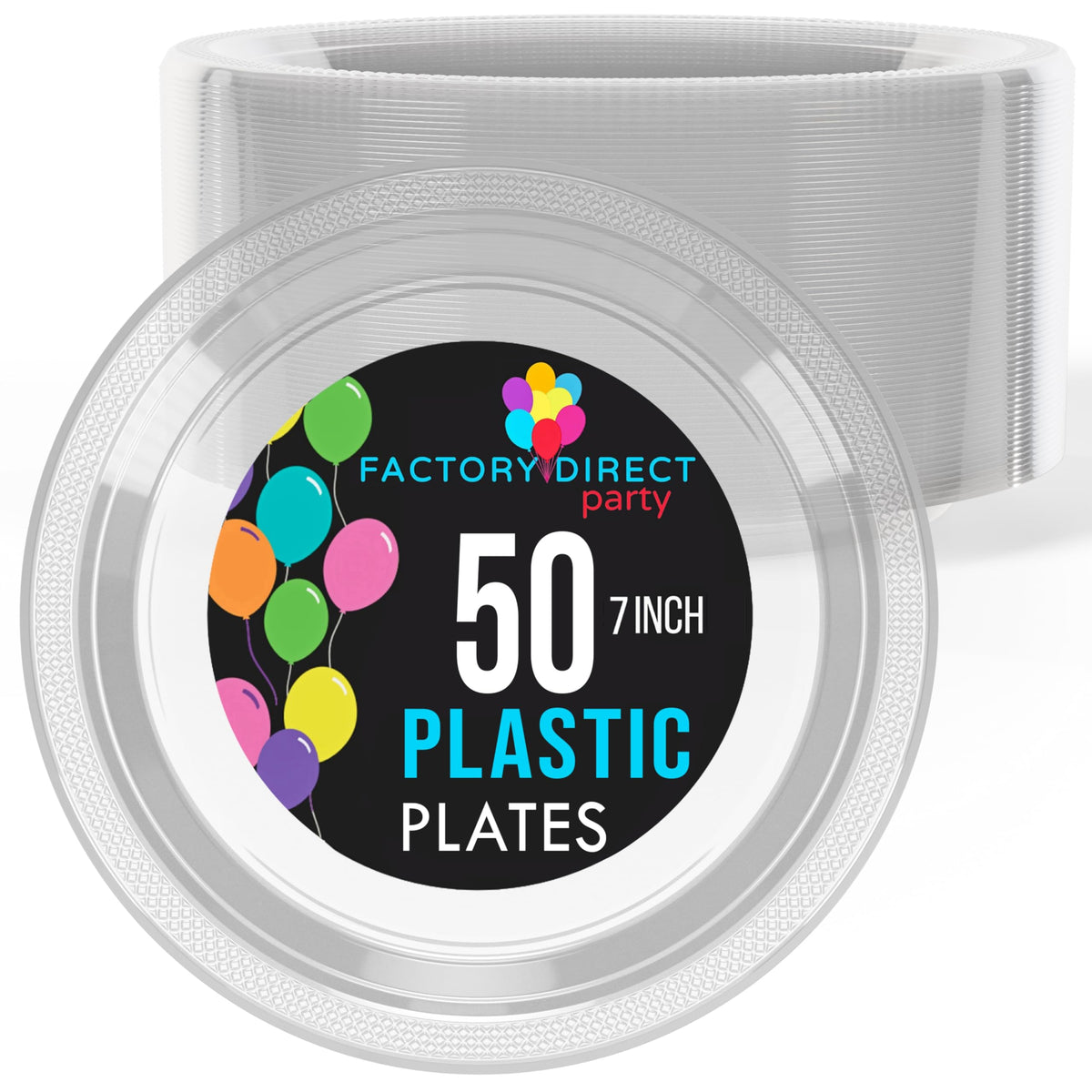Exquisite Clear Plastic Plates For Party 7 Clear Disposable Plates For Party Supplies 50 Pcs Disposable Dinner Plate Heavy Dut
