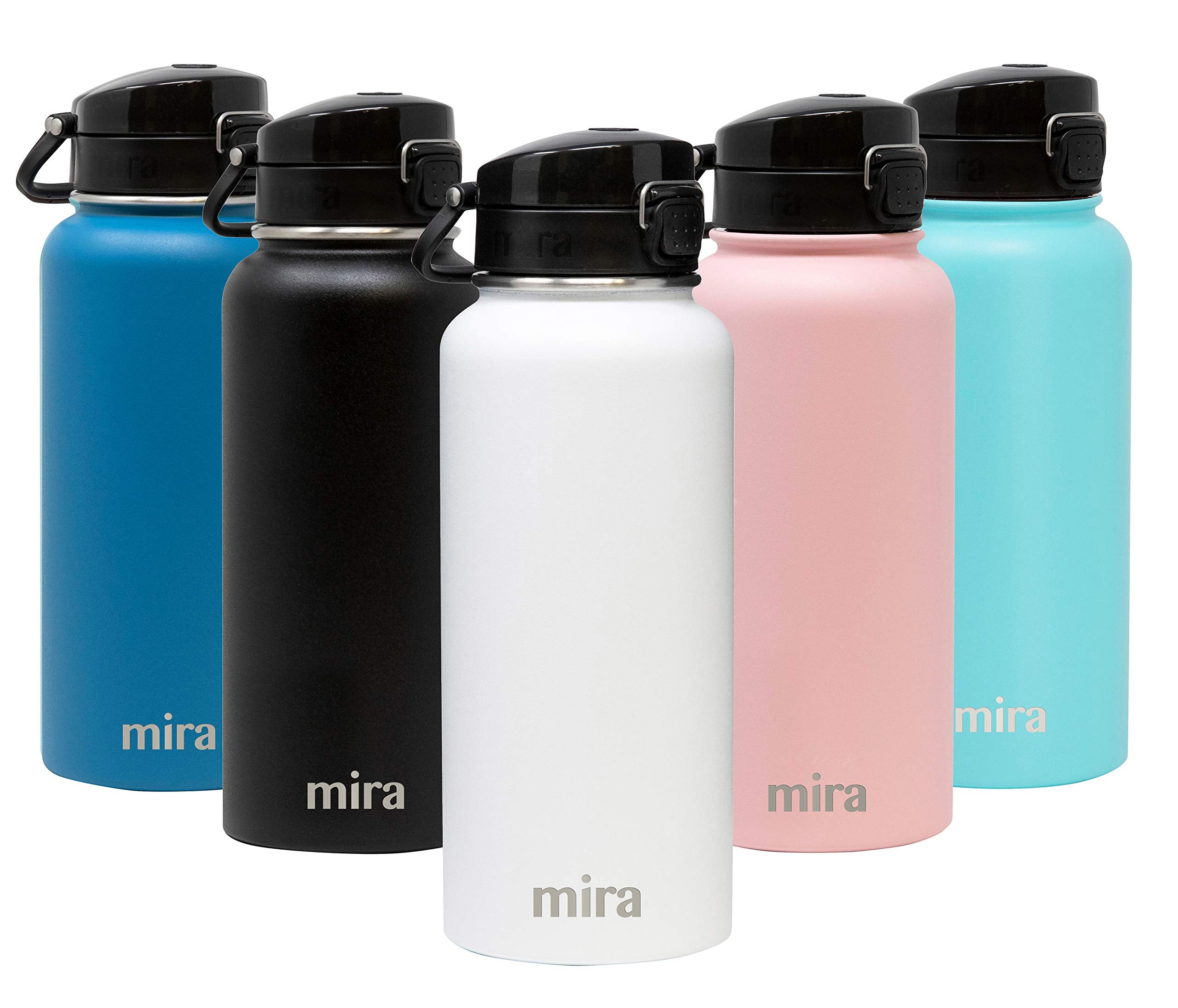 MIRA 32 oz Insulated Water Bottle  Stainless Steel Thermo with OneTouch QuickOpen Spout  Double Wall Hot & Cold (24Hr Cold/1