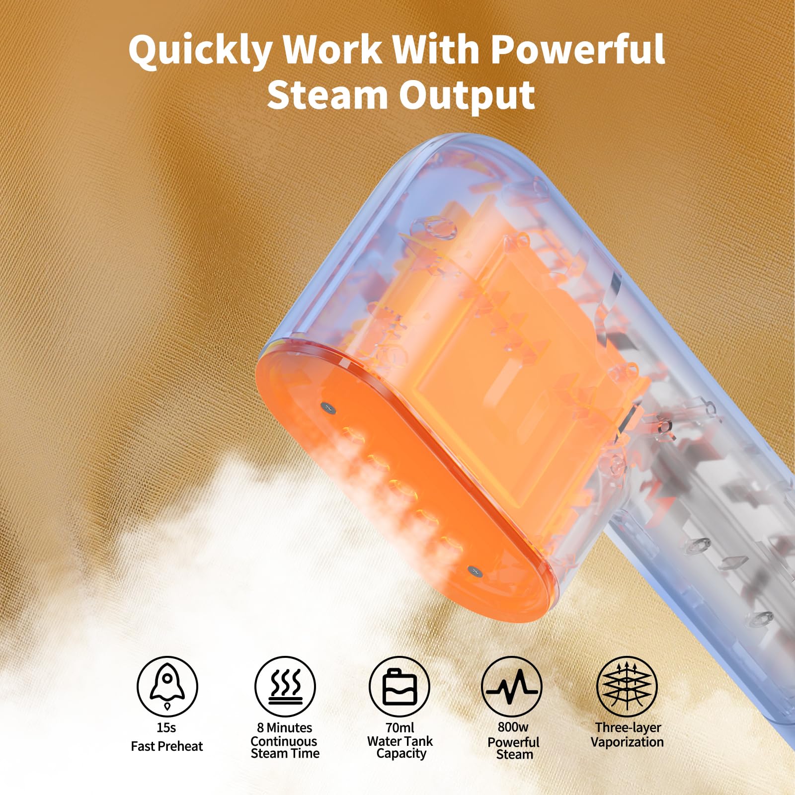 Steamer For Clothes, Portable 15S Fast Heat-Up Handheld Travel Steamer, Mini Handheld Clothing Steamer 800W For Garments, Fabric