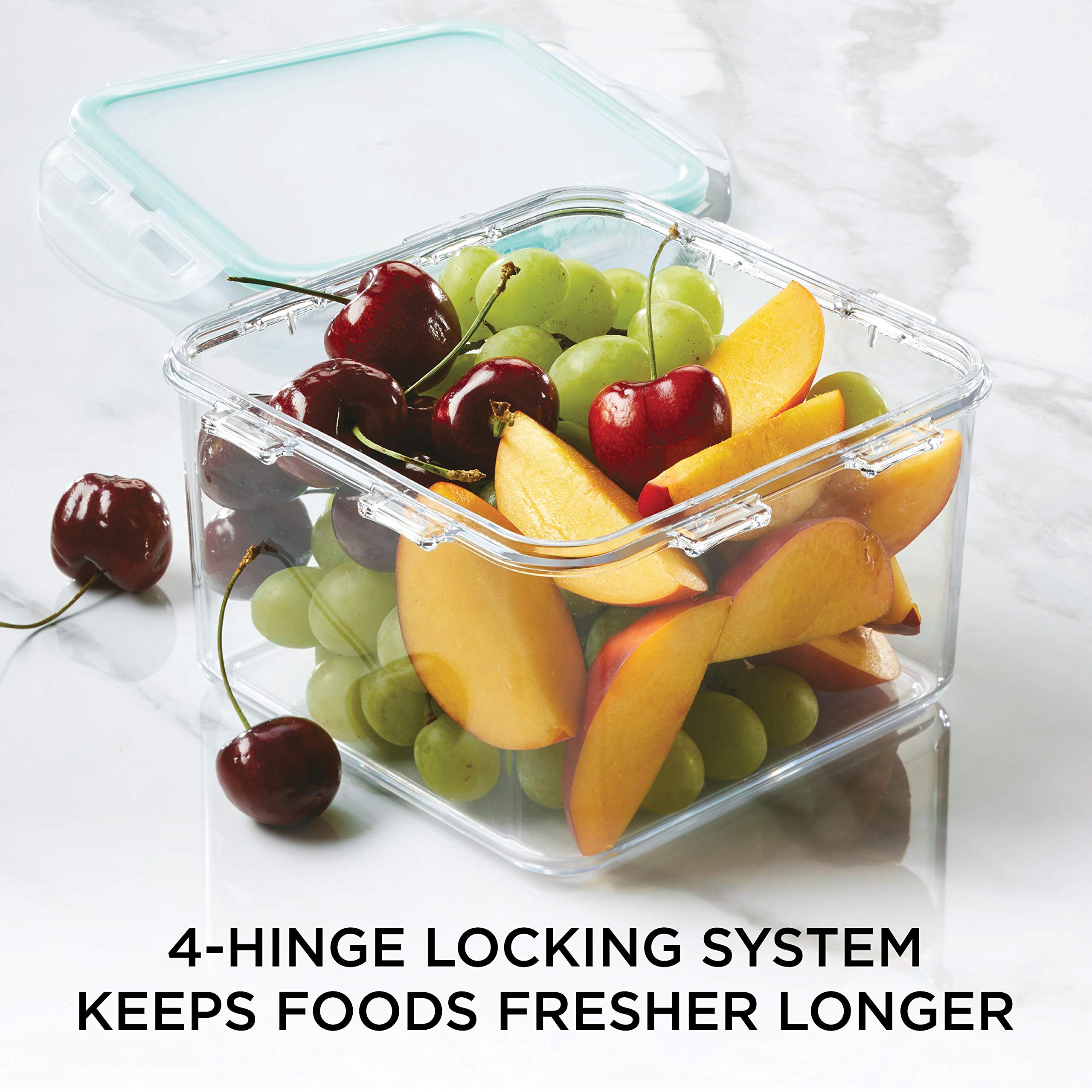 Lock & Lock Purely Better Tritan Container/Square Food Storage Bin, 44 Ounce, Clear