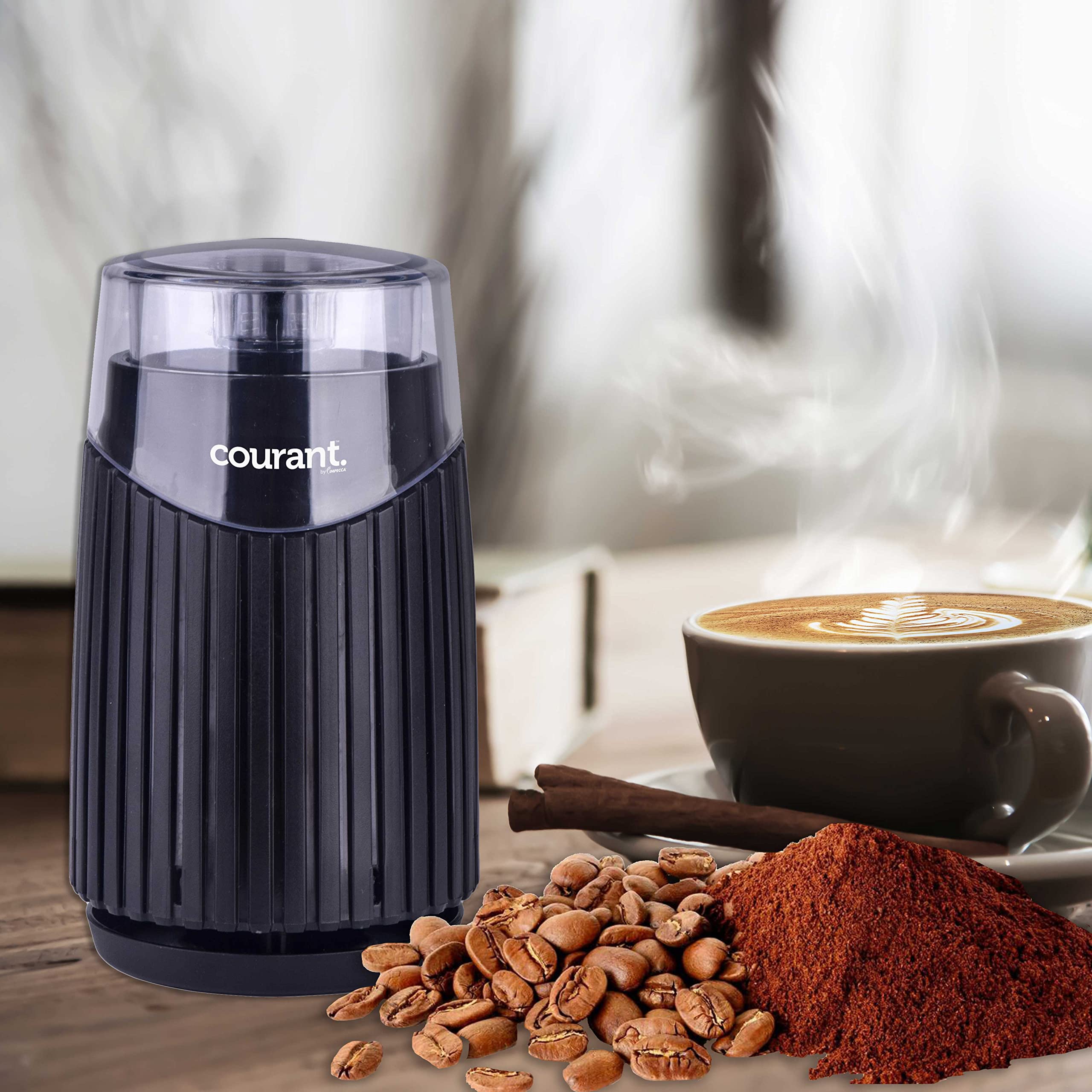 Courant Electric Coffee Grinder For Coffee Beans, Spices Stainless Steel Blades Durable Base, Makes Up To 6-Cups Coffee,150 Watt
