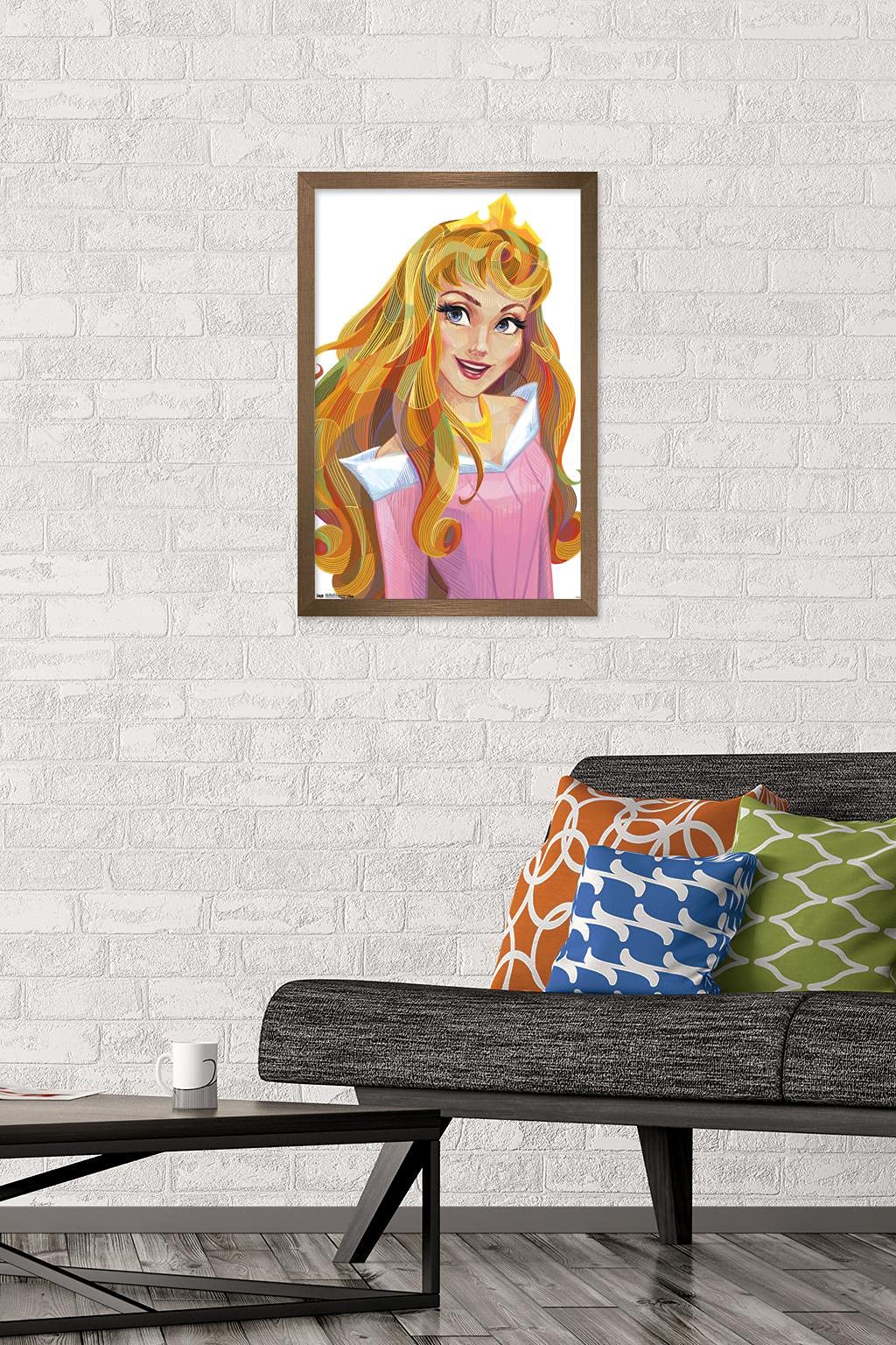 Trends International Disney Sleeping Beauty - Aurora - Stylized Wall Poster, 14.725'' X 22.375'', Bronze Framed Version