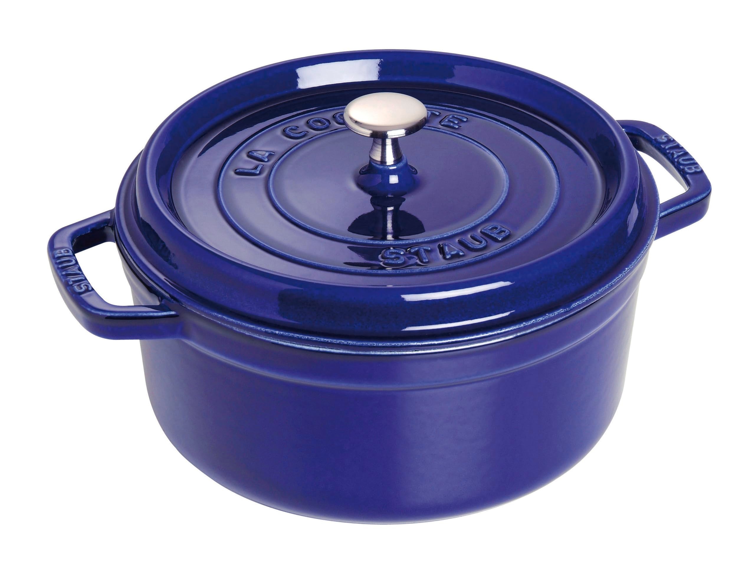 Staub La Cocotte Round Casserole, 22Cm, Blue