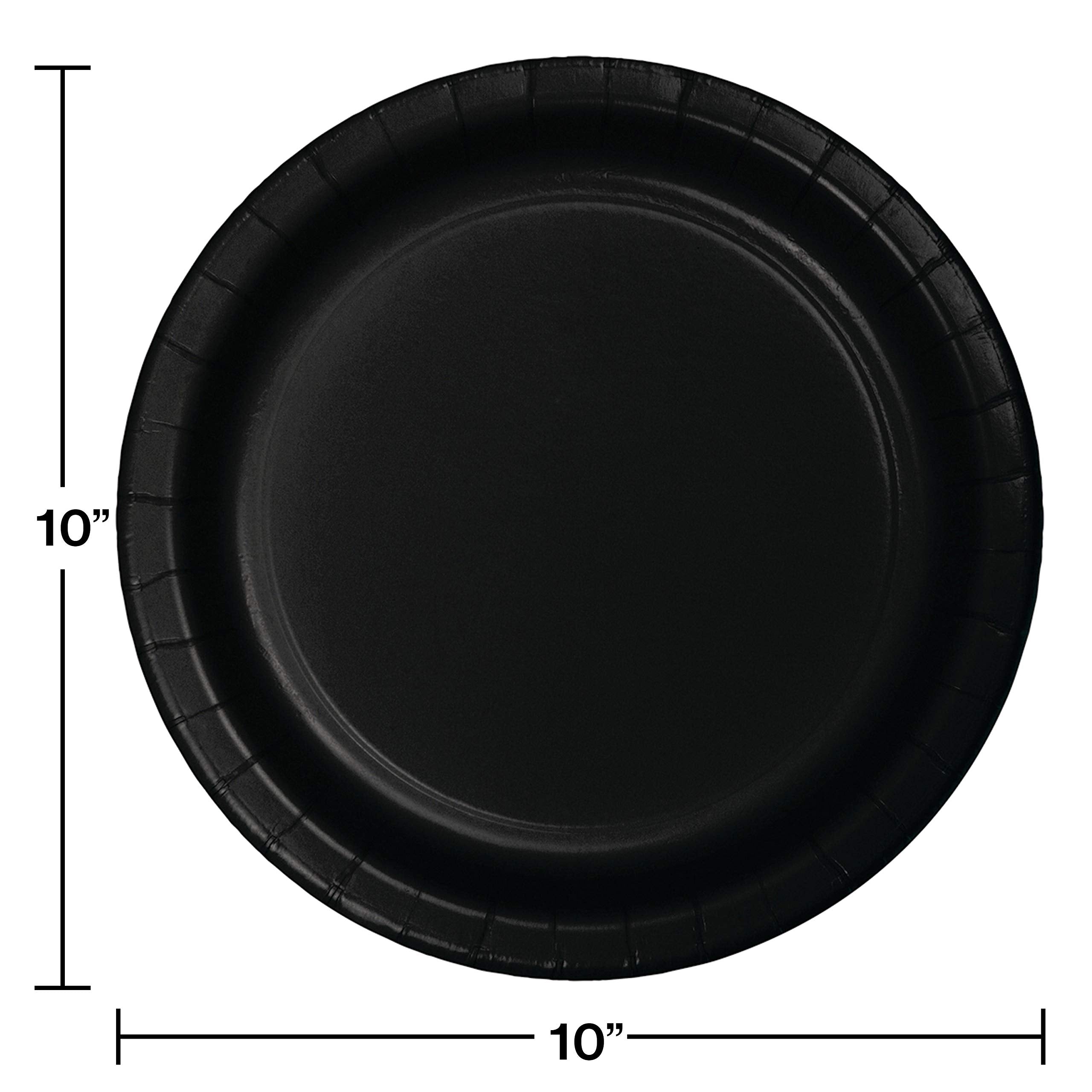 Creative Converting Paper Banquet Plates, 10.25'', Black