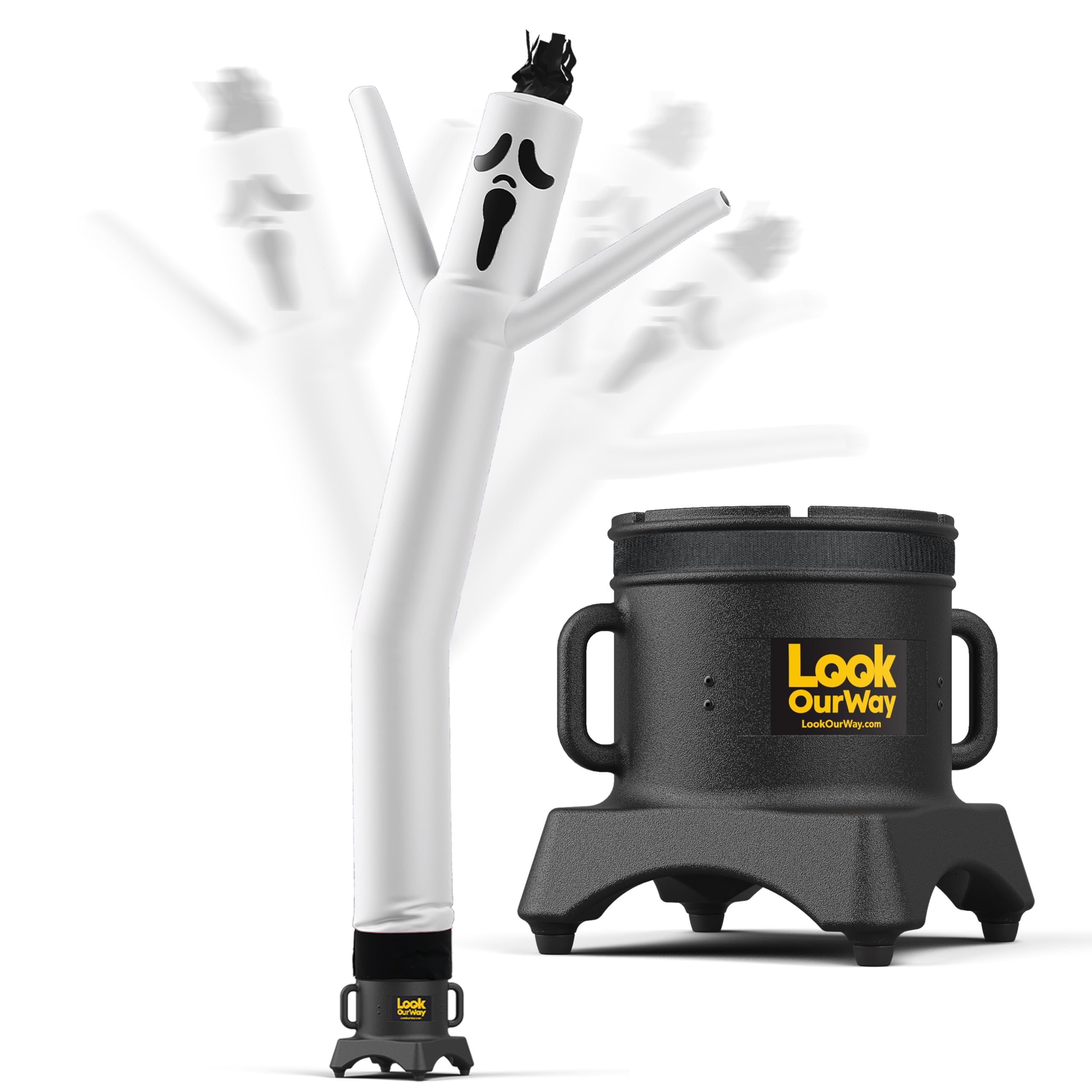LookOurWay Halloween Air Dancers Inflatable Tube Man Set | 10ft Ghost Wacky Waving Inflatable with 12-Inch Blower | Outdoor Hall
