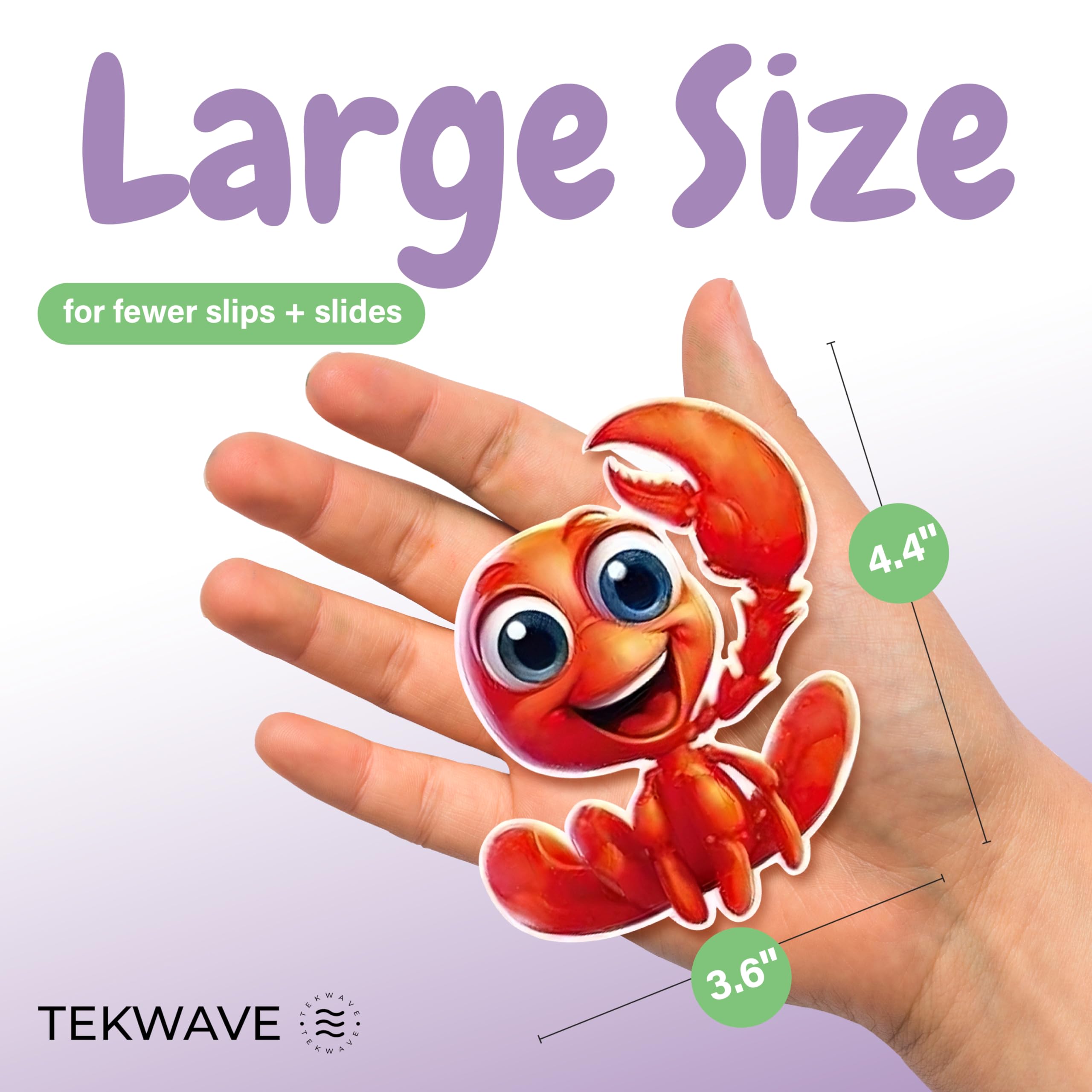 Tekwave- Large Non Slip Bathtub Stickers For Kids, Bathtub Stickers With Scraper, Anti Slip Bath Tub Shower Decal With Adhesive