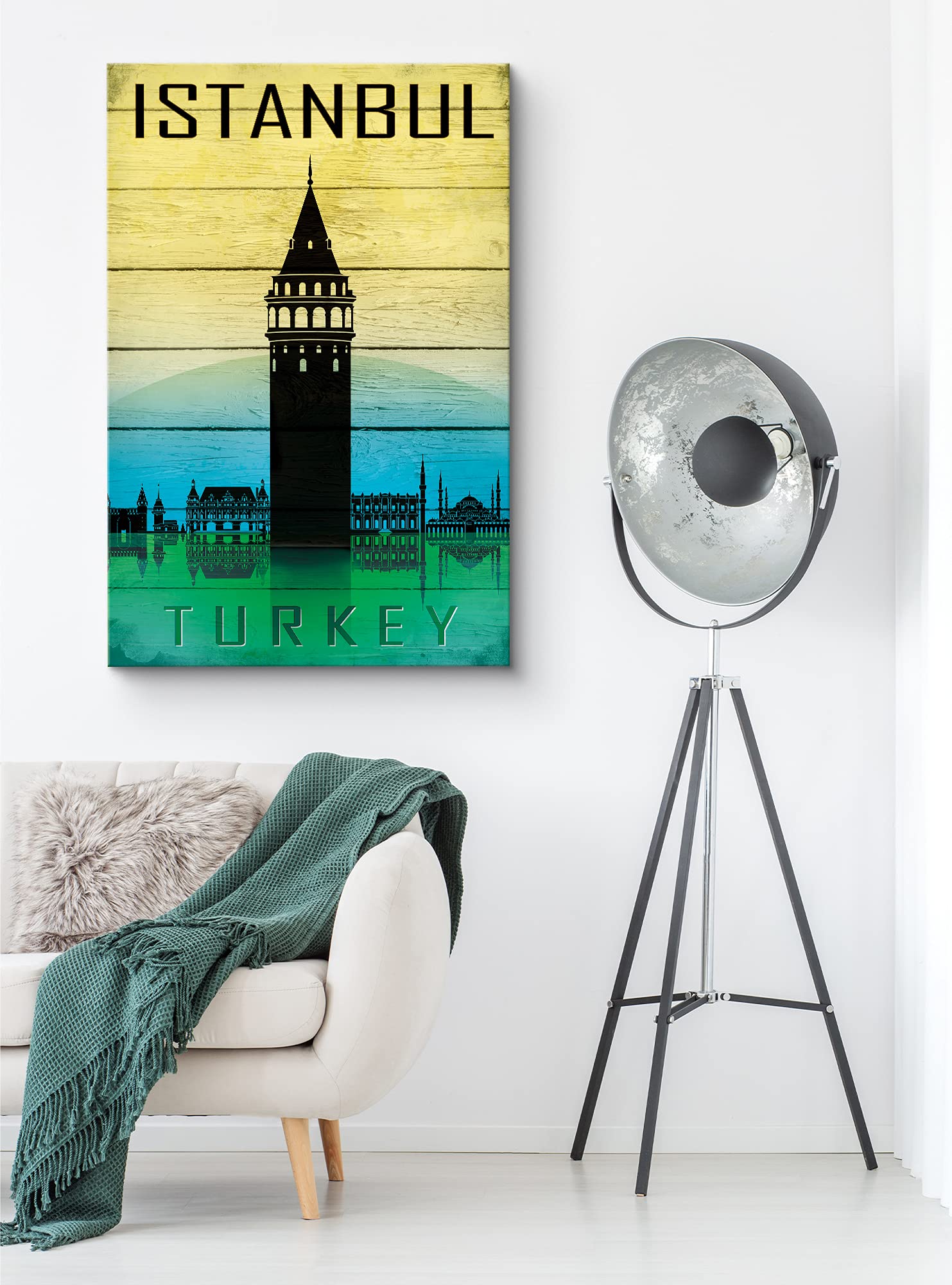 Nwt Canvas Print Wall Art Silhouette Of Istanbul, Turkey Architecture & Maps Cities Illustrations Modern Art Global Landscape Mu