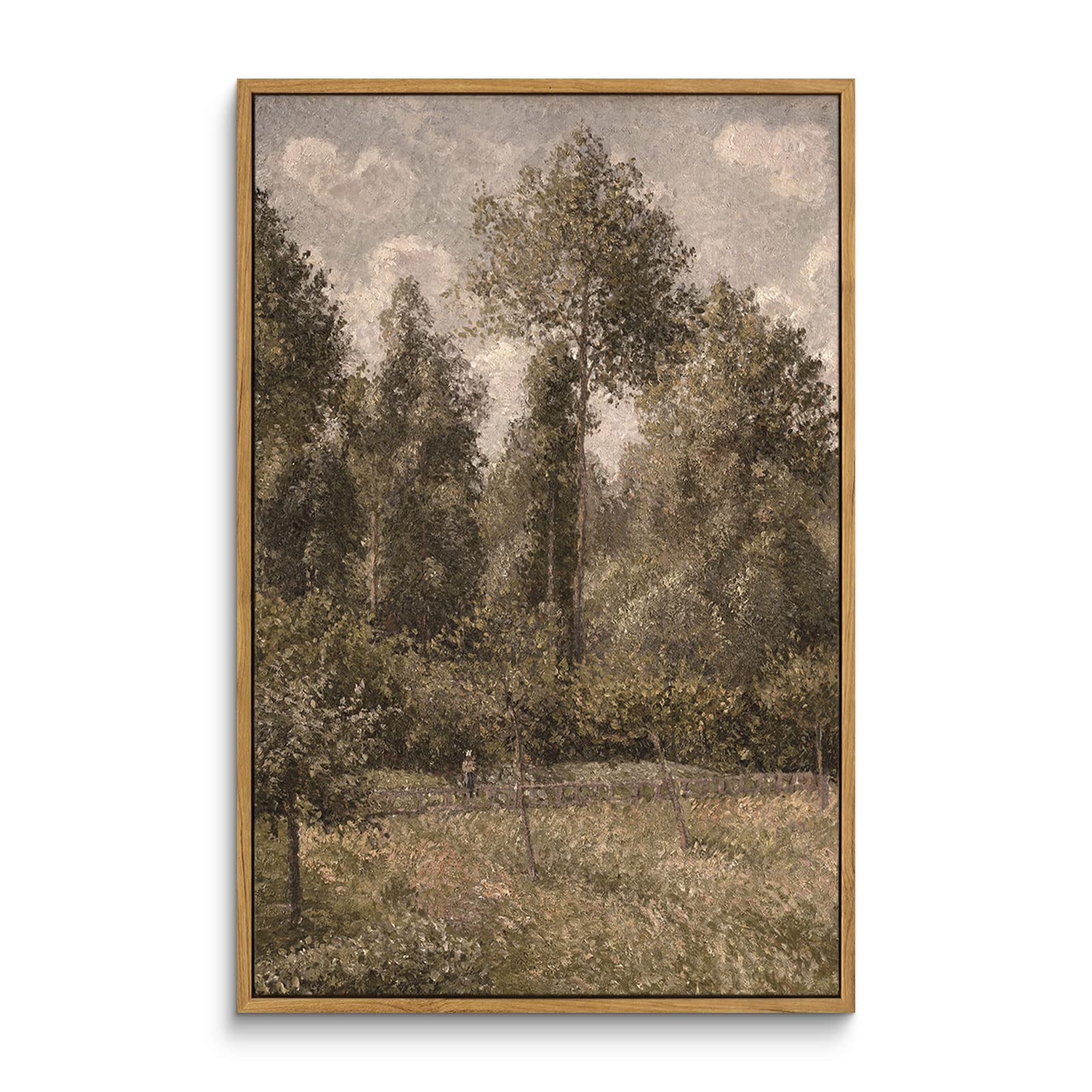 Jf-8X10-028 16X24 Tree In Garden Framed Wall Art