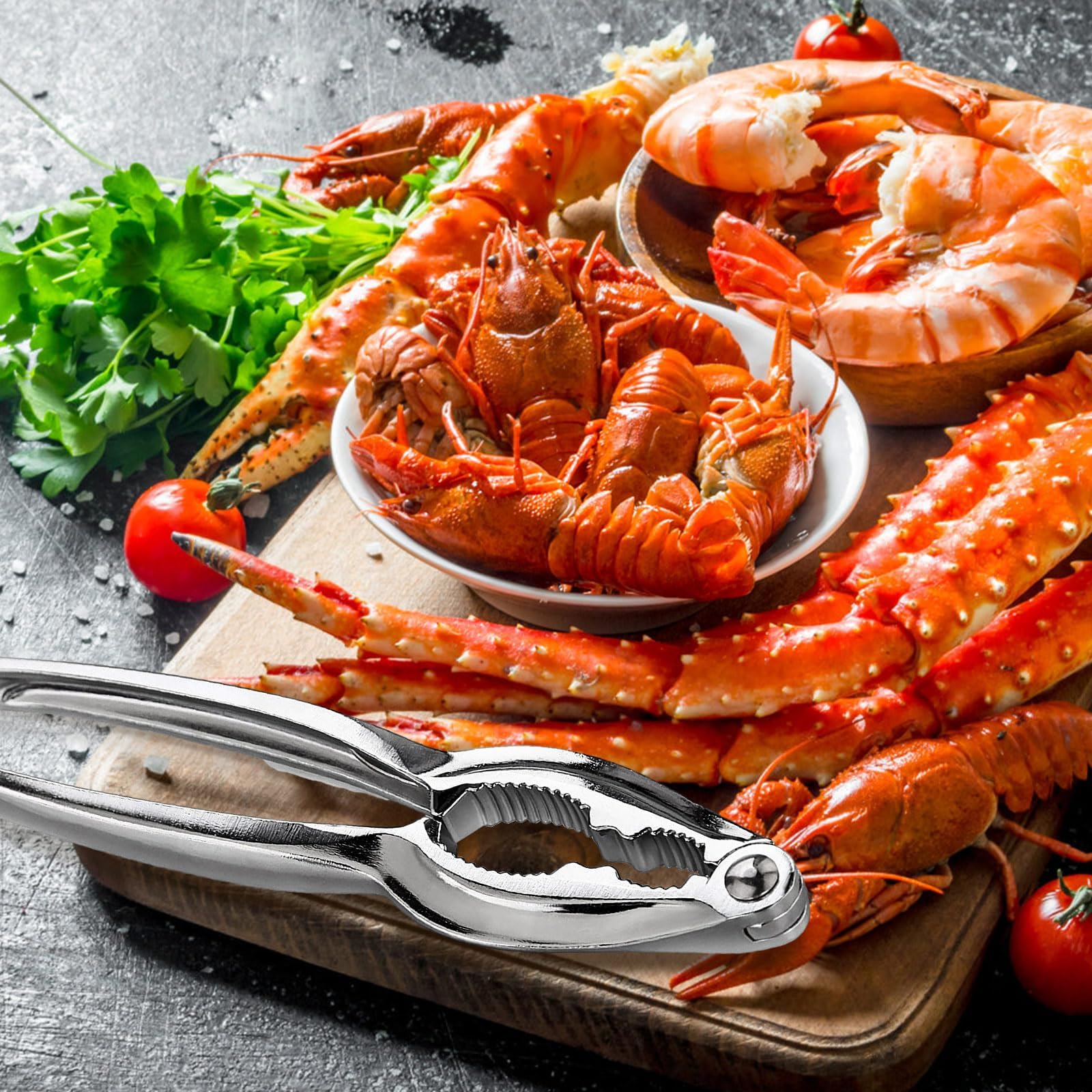 12 Pcs Crab Crackers And Tools Set Heavy Duty Seafood Tools Set Crab Leg Crackers Lobster Nut Crackers Opener Home Kitchen Parti