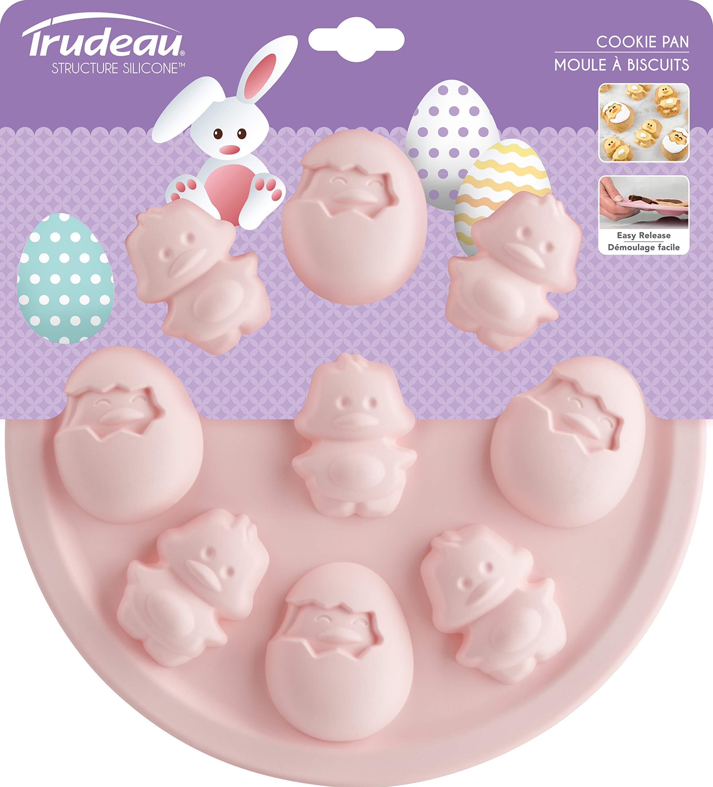 Trudeau Bakeware Cookie Pan Chicks, 9-Inch, Pink