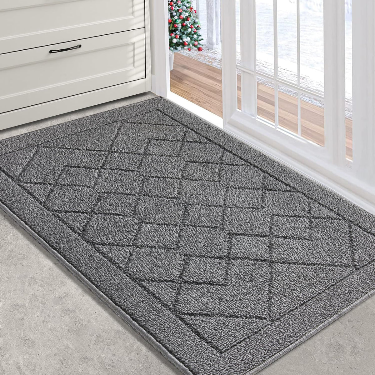 Refetone Indoor Door Mat, Front Back Door Rug, 24X36, Non-Slip Absorbent Resist Dirt Entry Mat, Machine Washable Low-Profile Ins