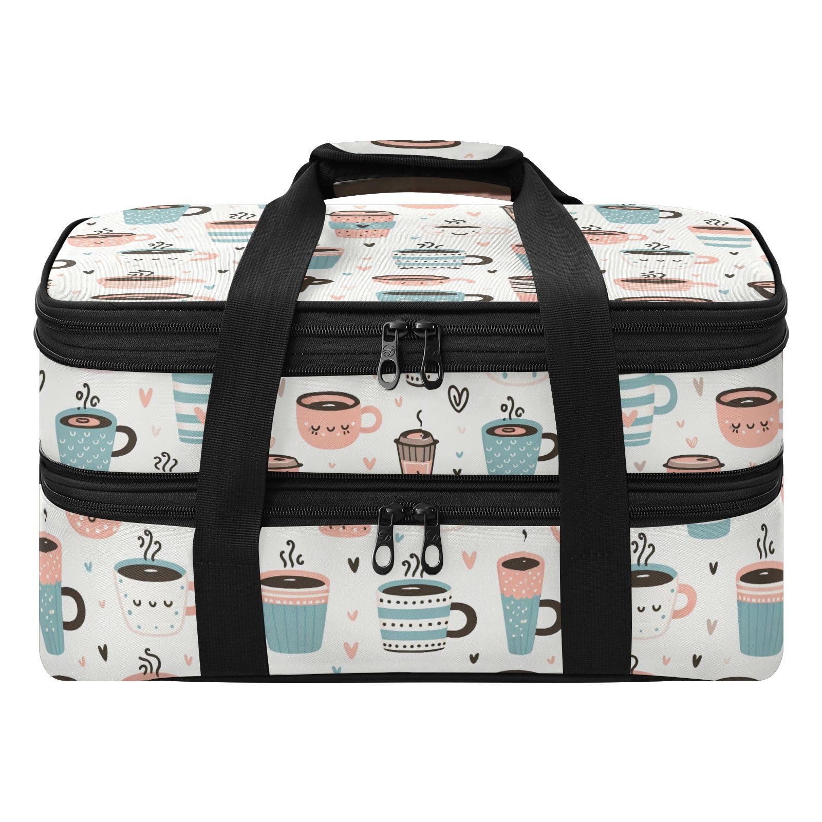 Eraedgza Coffee Cups Insulated Casserole Carrier for Hot Cold Dish