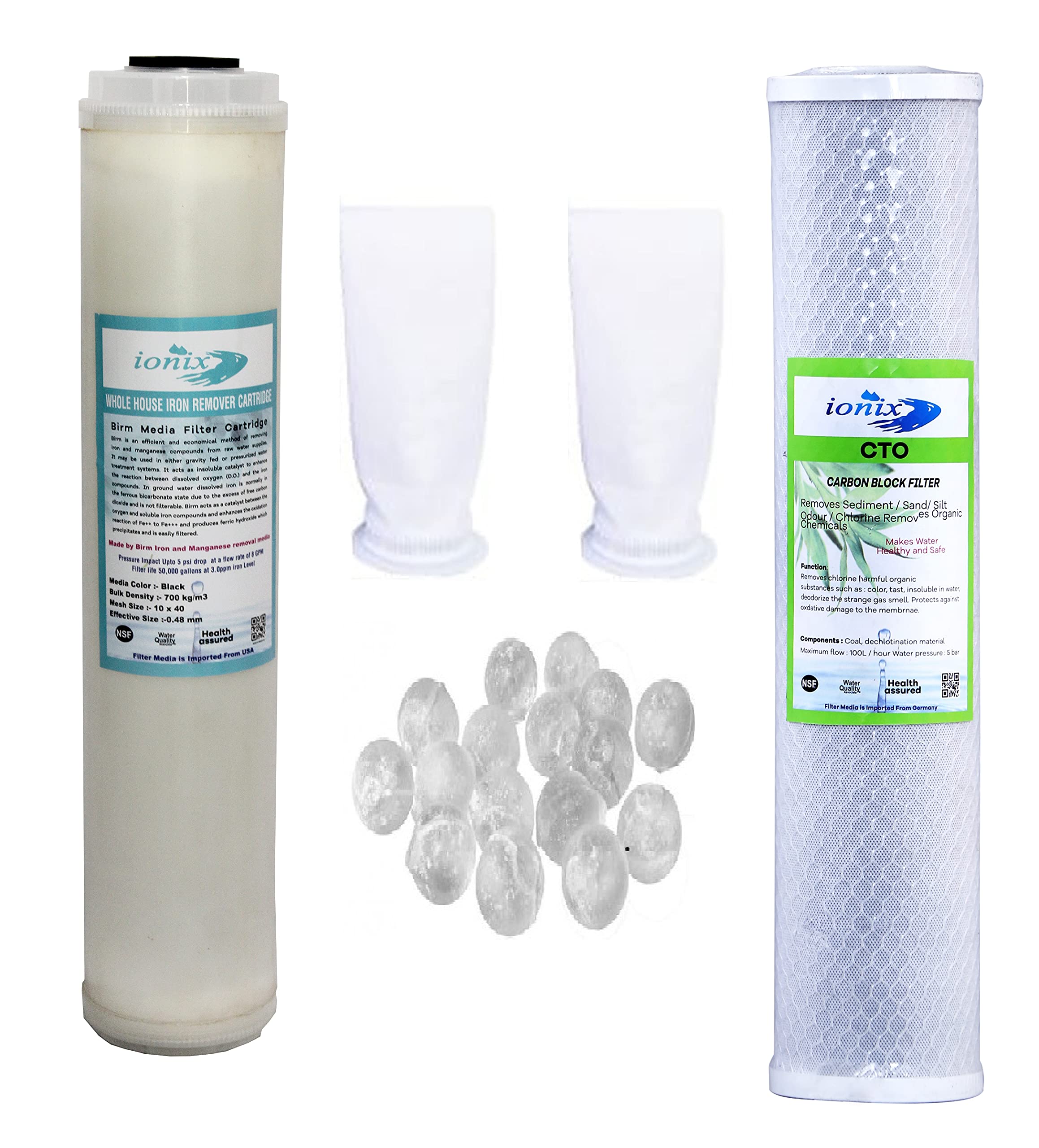 Ionix Treo Tank Filteration System For Whole House Water Filteration System, Dual Filter Setup With Sediment, Sclaing & Hard Wat