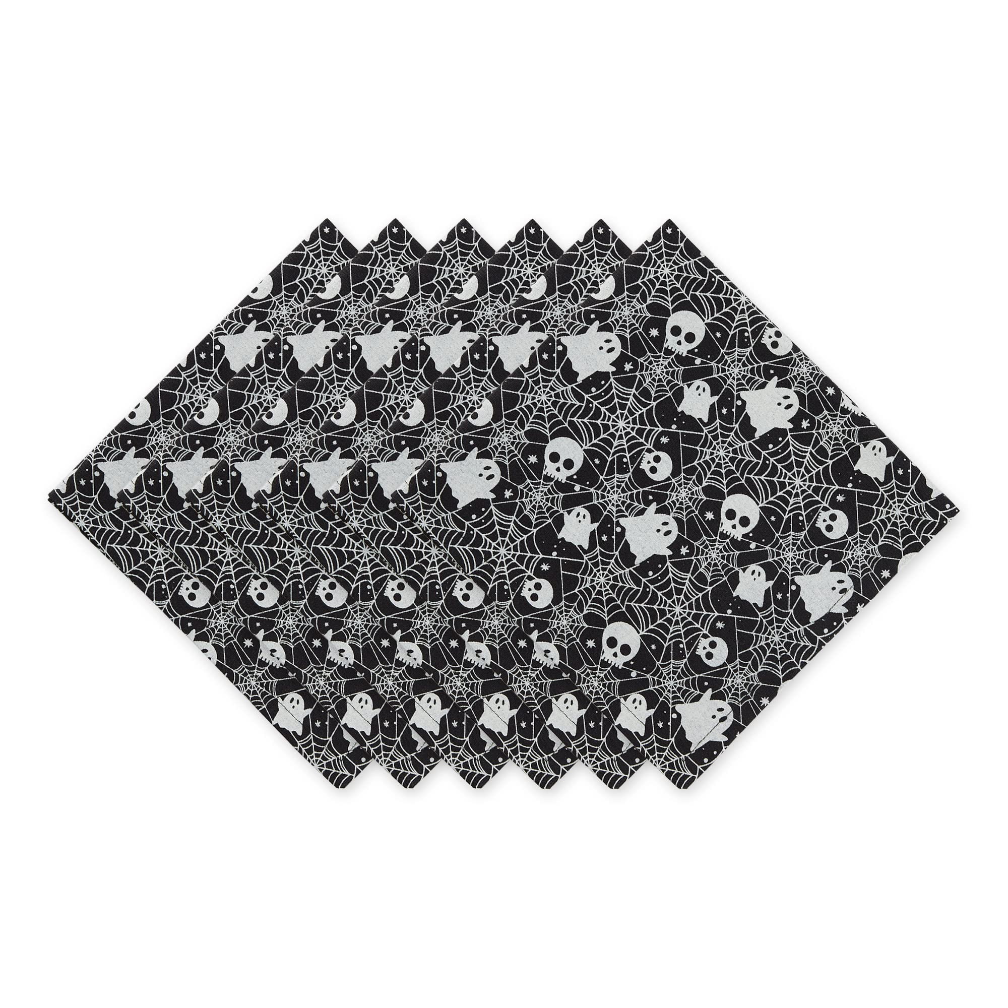 HAUNTED OBJECTS PRINTED NAPKIN SET/6