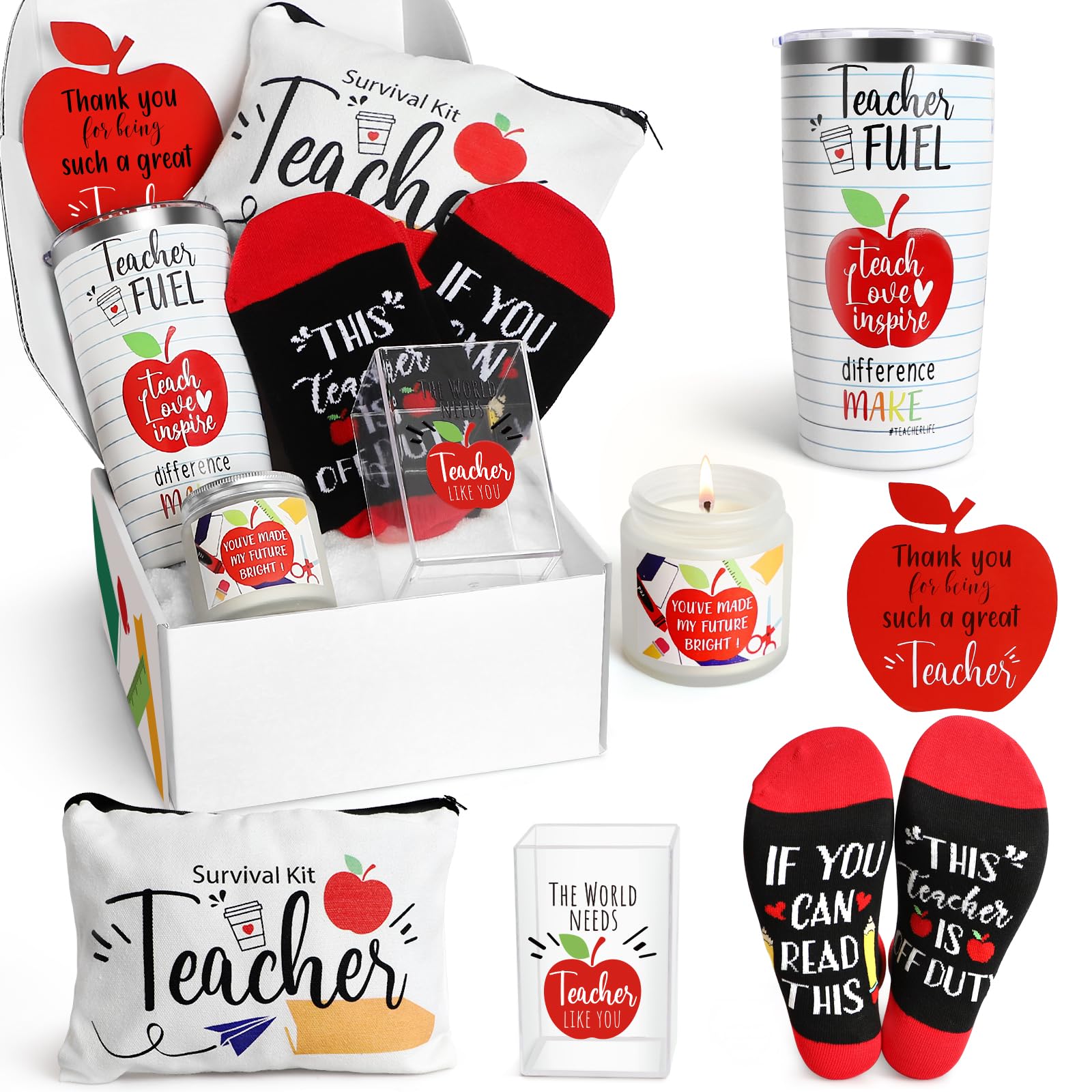 Teacher Christmas Gifts,6 Pcs Teacher Appreciation Gifts For Women ,Back To School Gifts For Teachers,End Of The Year,Graduation