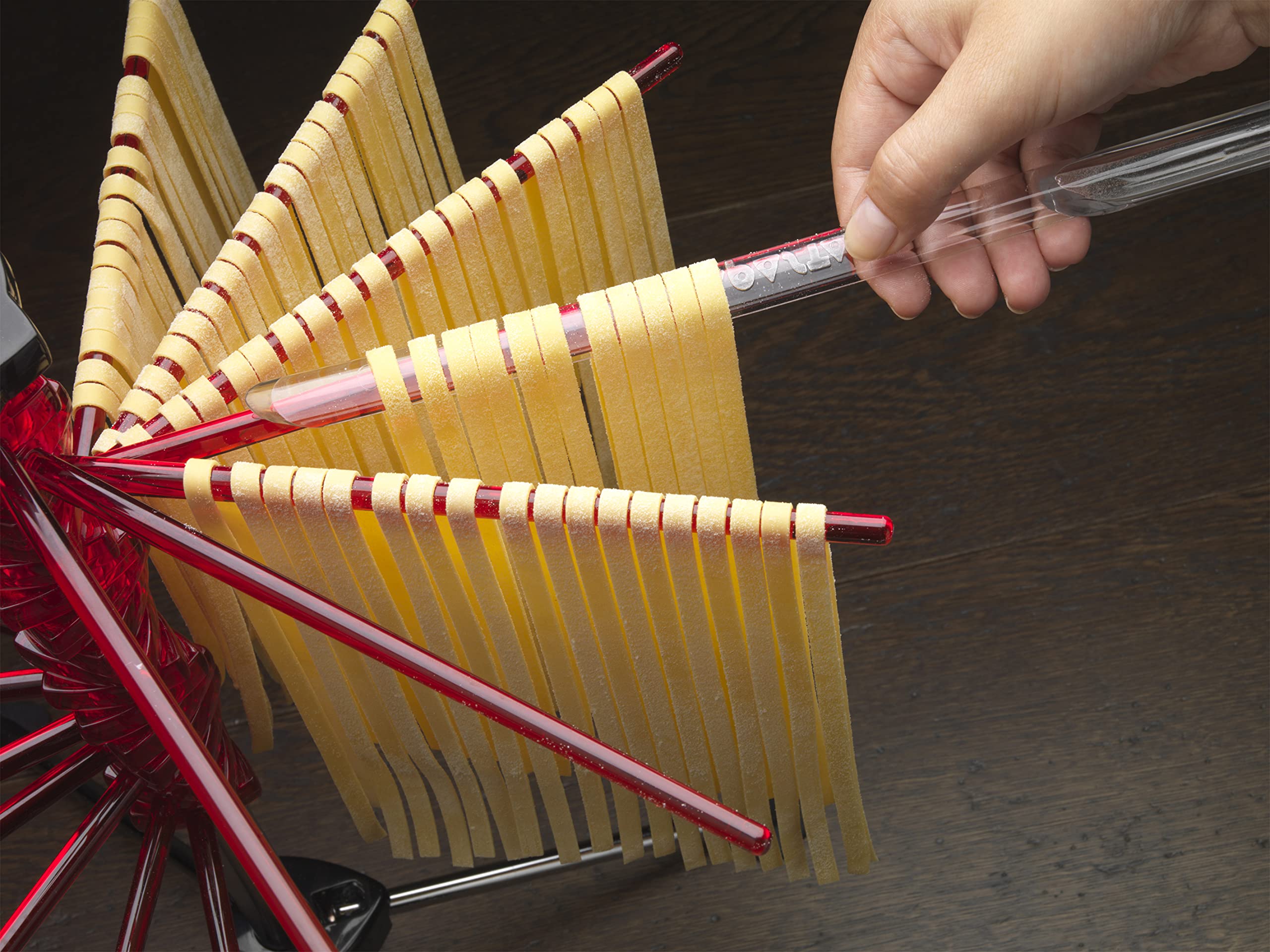 Marcato Pasta Drying Rack, 18.5 X 2.75-Inches, Red