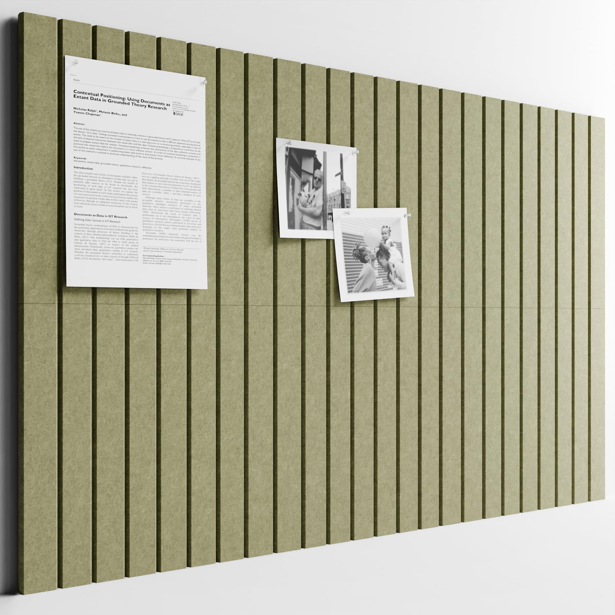 Bumusty Large Felt Bulletin Board 48 x 36 Cork Board Alternative - 6 Pack with 40 Safe Removable Adhesive Tabs, Cork Boards for 