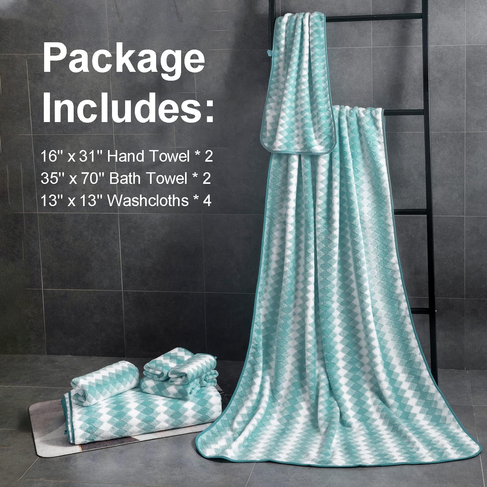 4 Piece Bath Towel Oversized Bath Sheet 35''X70'' Bathroom Towel Extra Large Bath Towel Set Soft Highly Absorbent & Quick Dry Pr