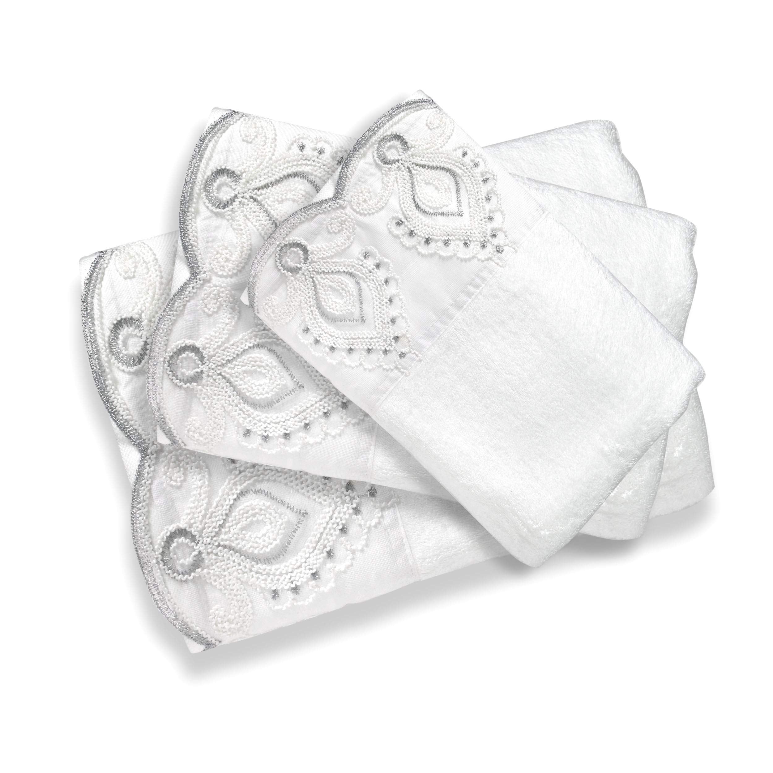 Popular Bath 3Pc Towel Set Monaco, White