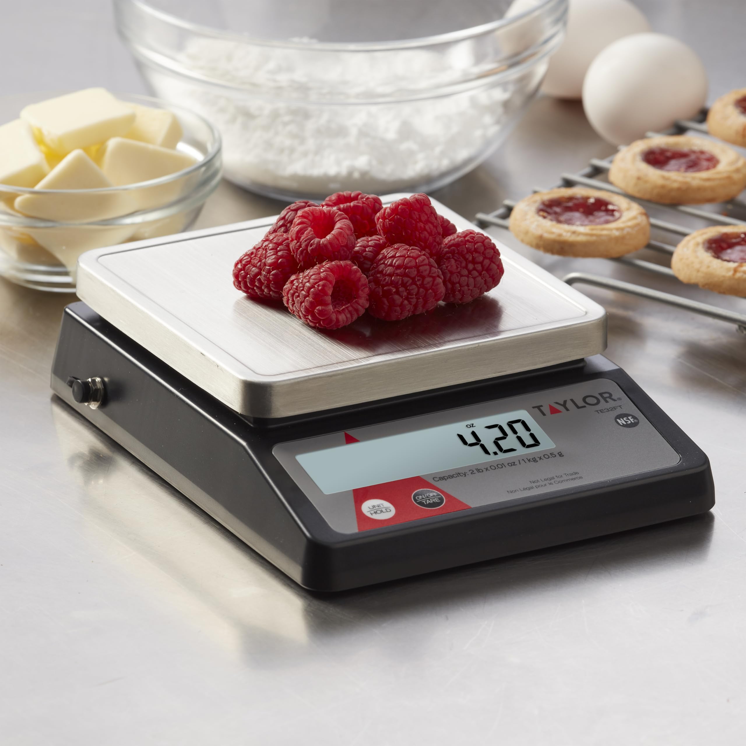 Taylor Control Kitchen Scale Compact Digital Portion  Universal  Black