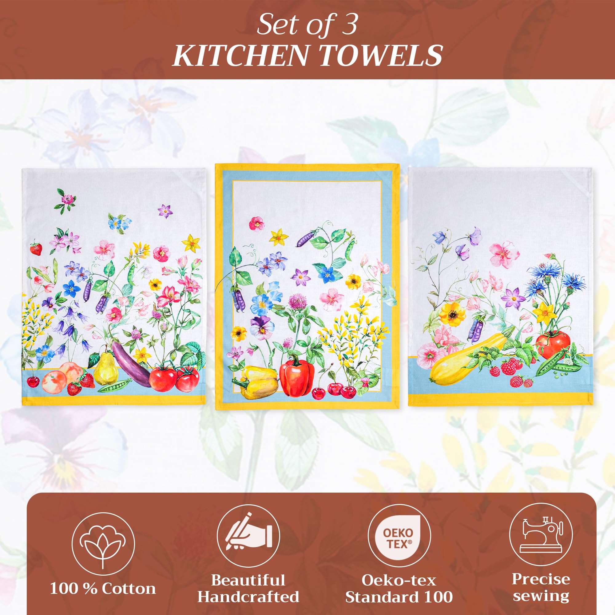 Maison D Hermine Dish Cloth 100% Cotton Kitchen Towel Multi-Purpose Bar Towels For Gifts, Home, Wedding, Restaurant, Buffet Part