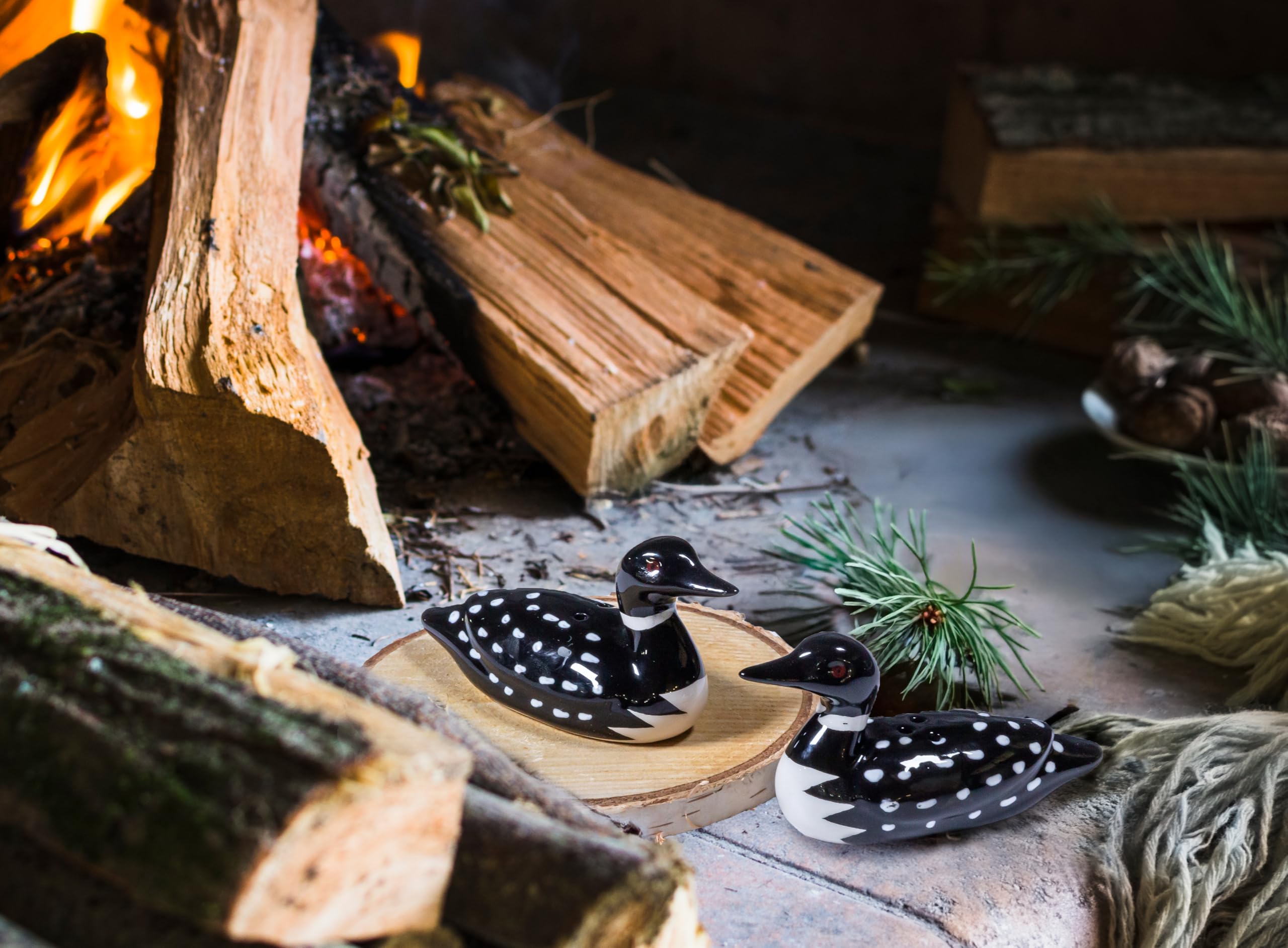 Abbott Collection 27 Sp Loon Salt & Pepper, 2.5 Inches L, Black