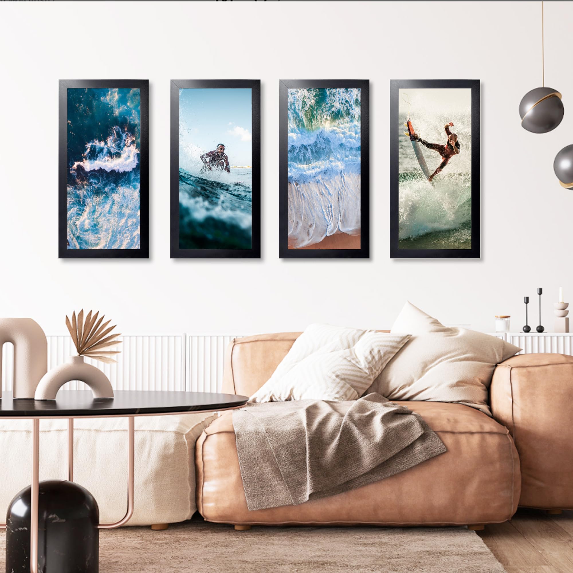 KTKDE 12x24 Picture Frame Black, Picture Poster Photo Frame wooden for Wall Decoration, Classic Black Minimalist Style Suitable